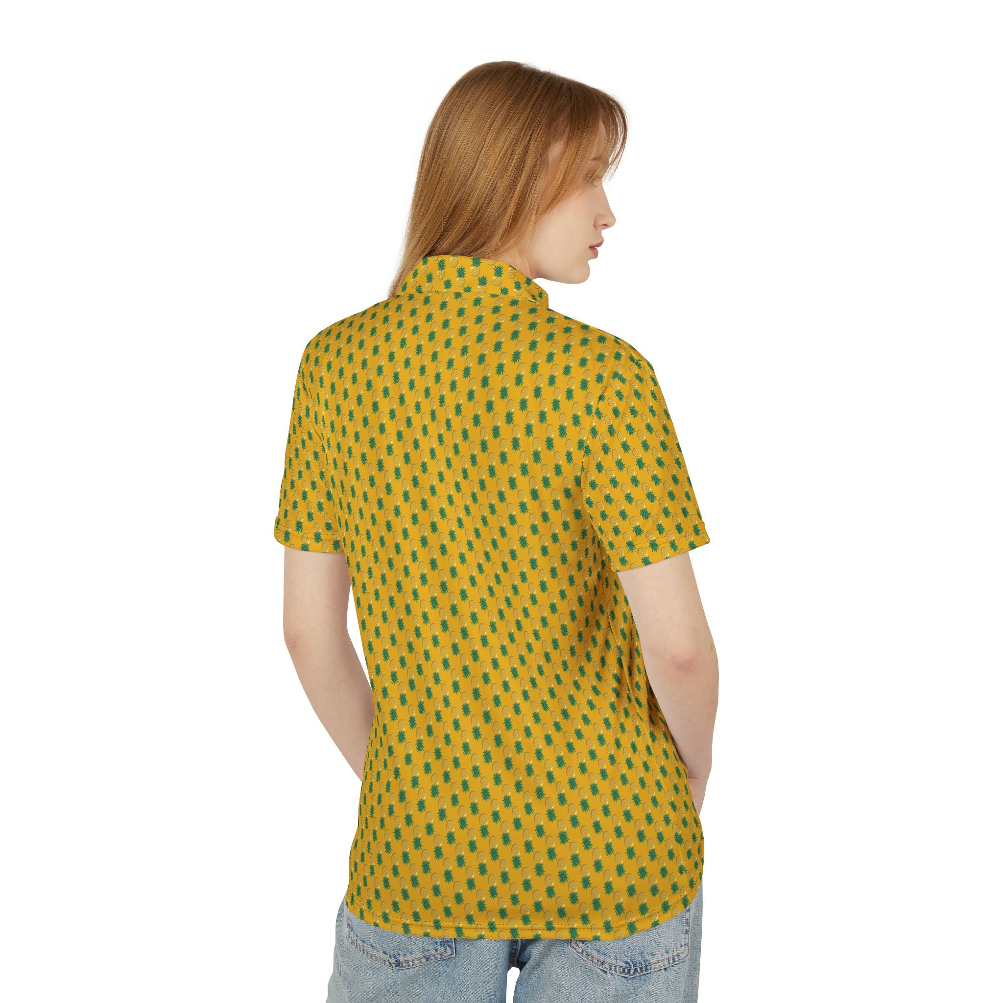 Upside down Pineapple Unisex Polo Shirt, Casual Summer Top, Unique Gift for Him/Her, Beachwear, Everyday Fashion
