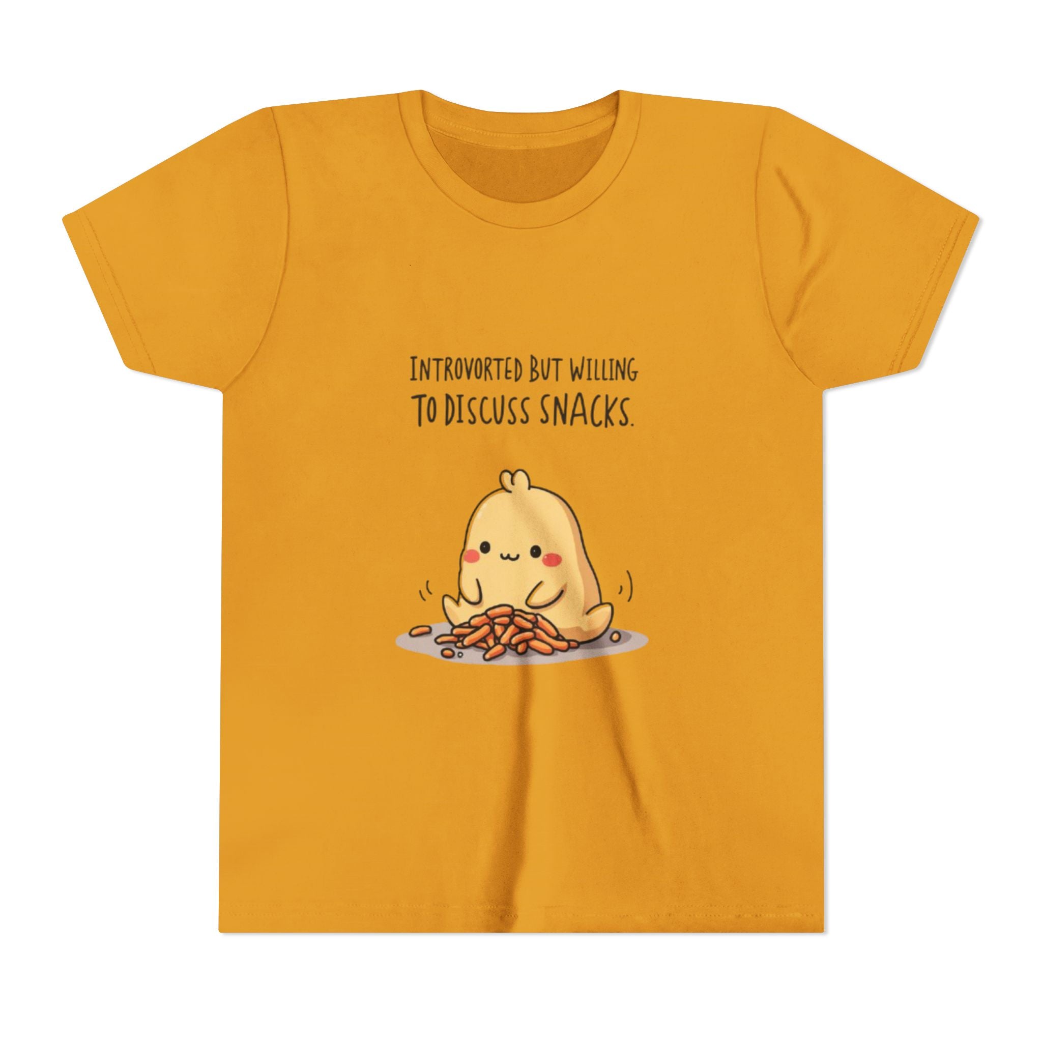 Introverted Snack Lover Youth Tee, Funny Kids Shirt, Cute Snack Lover Apparel, Gift for Introverts, Youth Casual Wear