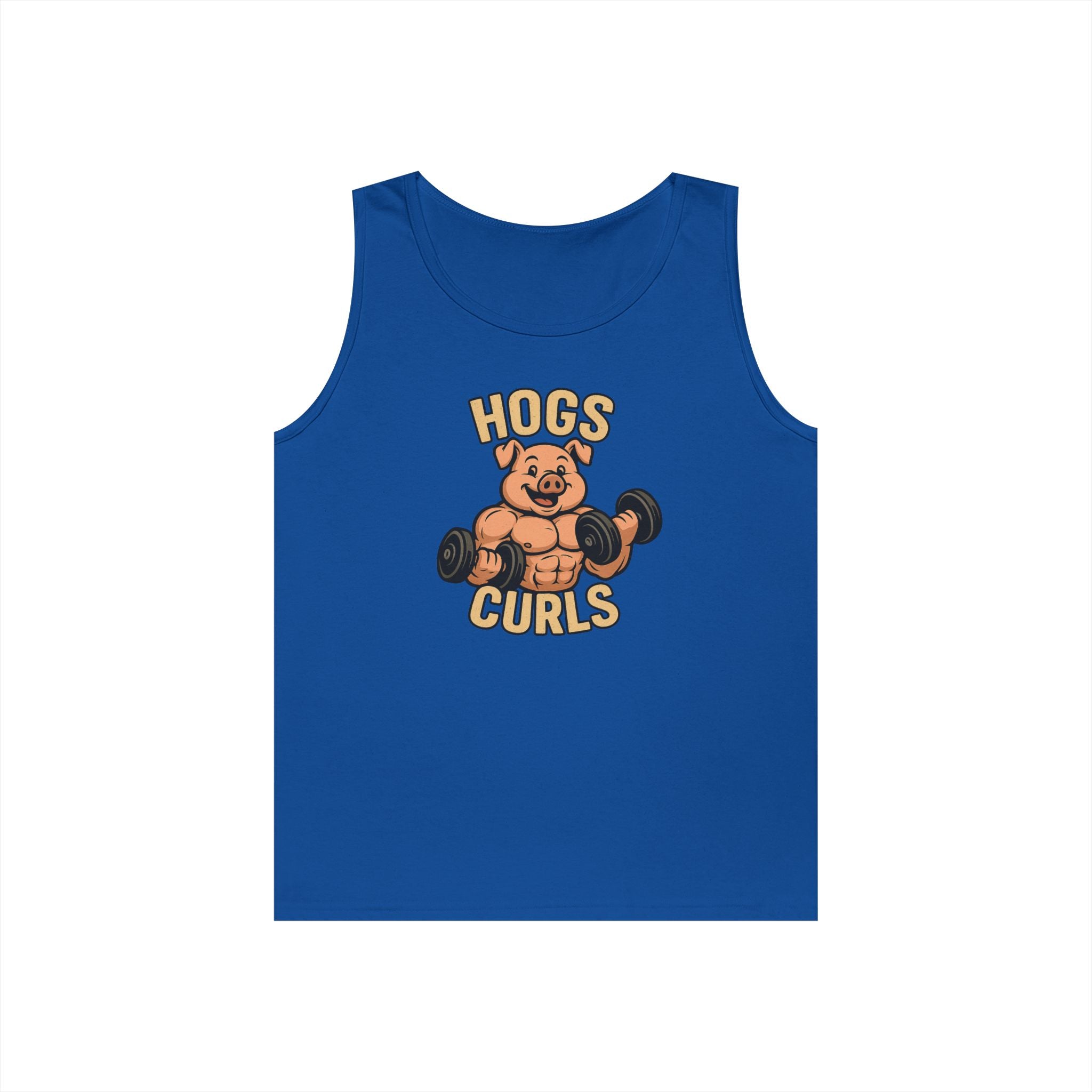 Fun Weightlifting Tank Top for Gym Lovers, Hogs & Curls Unisex Cotton Fitness Tee, Workout Shirt, Gift for Gym Enthusiasts, Summer [...]