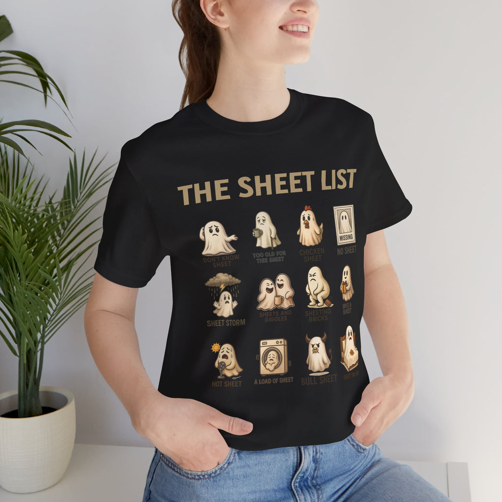 Funny Ghost Sheet List Unisex Tee