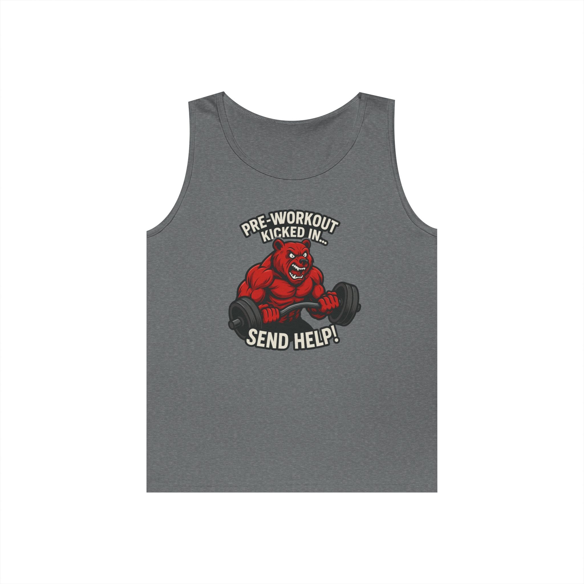 Pre-Workout Kicked In Send Help Tank Top | Fitness Gym Workout Tank