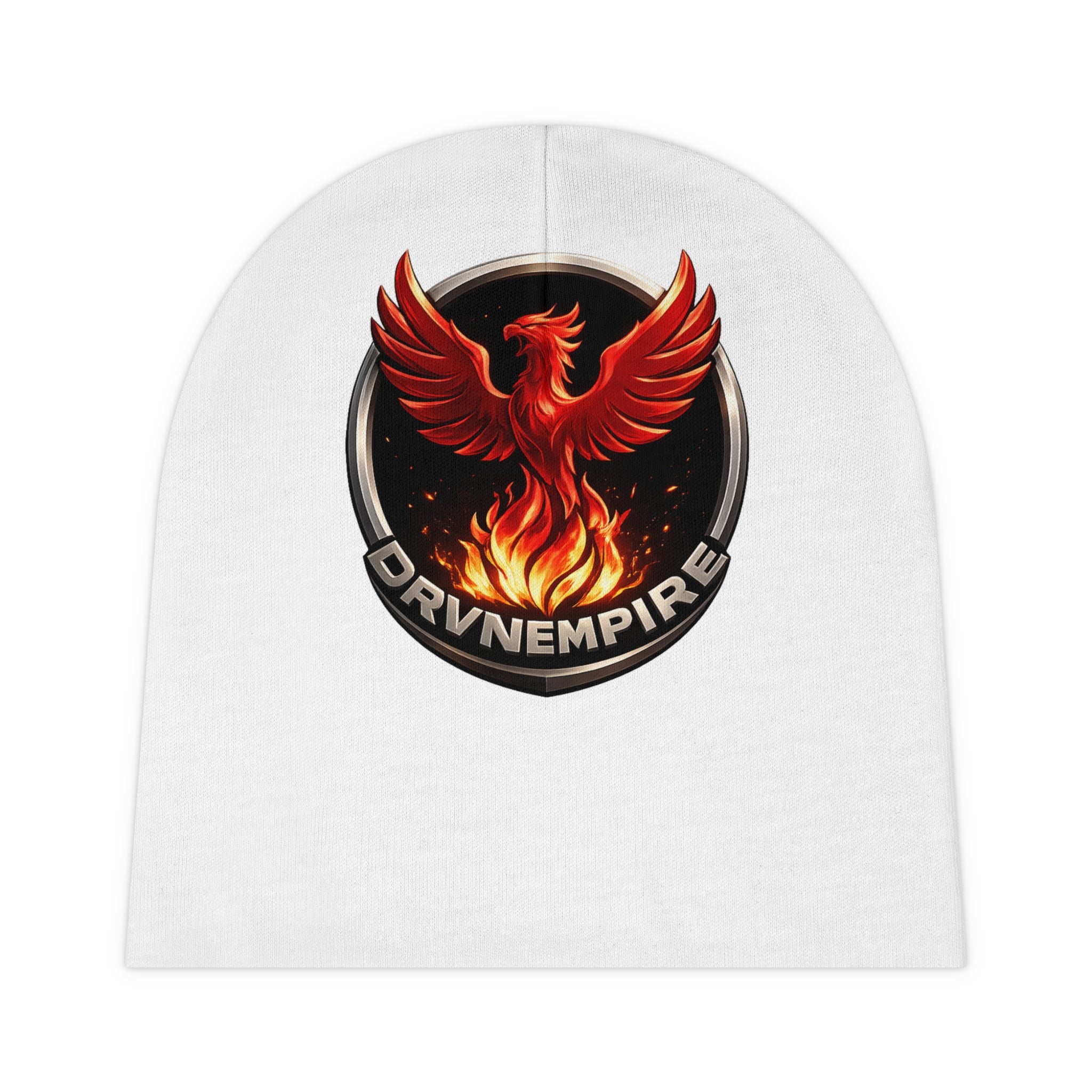 Phoenix Flame Baby Beanie — DRVNEMPIRE Logo Infant Hat