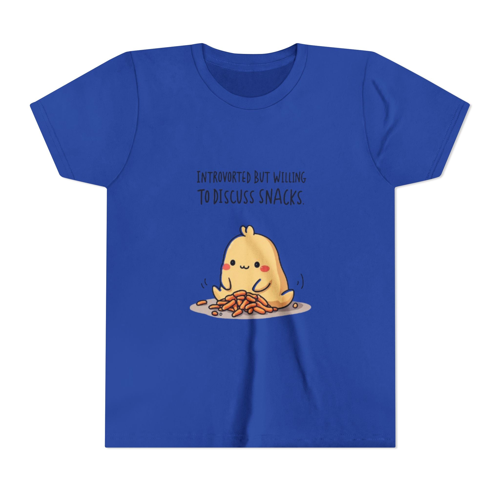 Introverted Snack Lover Youth Tee, Funny Kids Shirt, Cute Snack Lover Apparel, Gift for Introverts, Youth Casual Wear