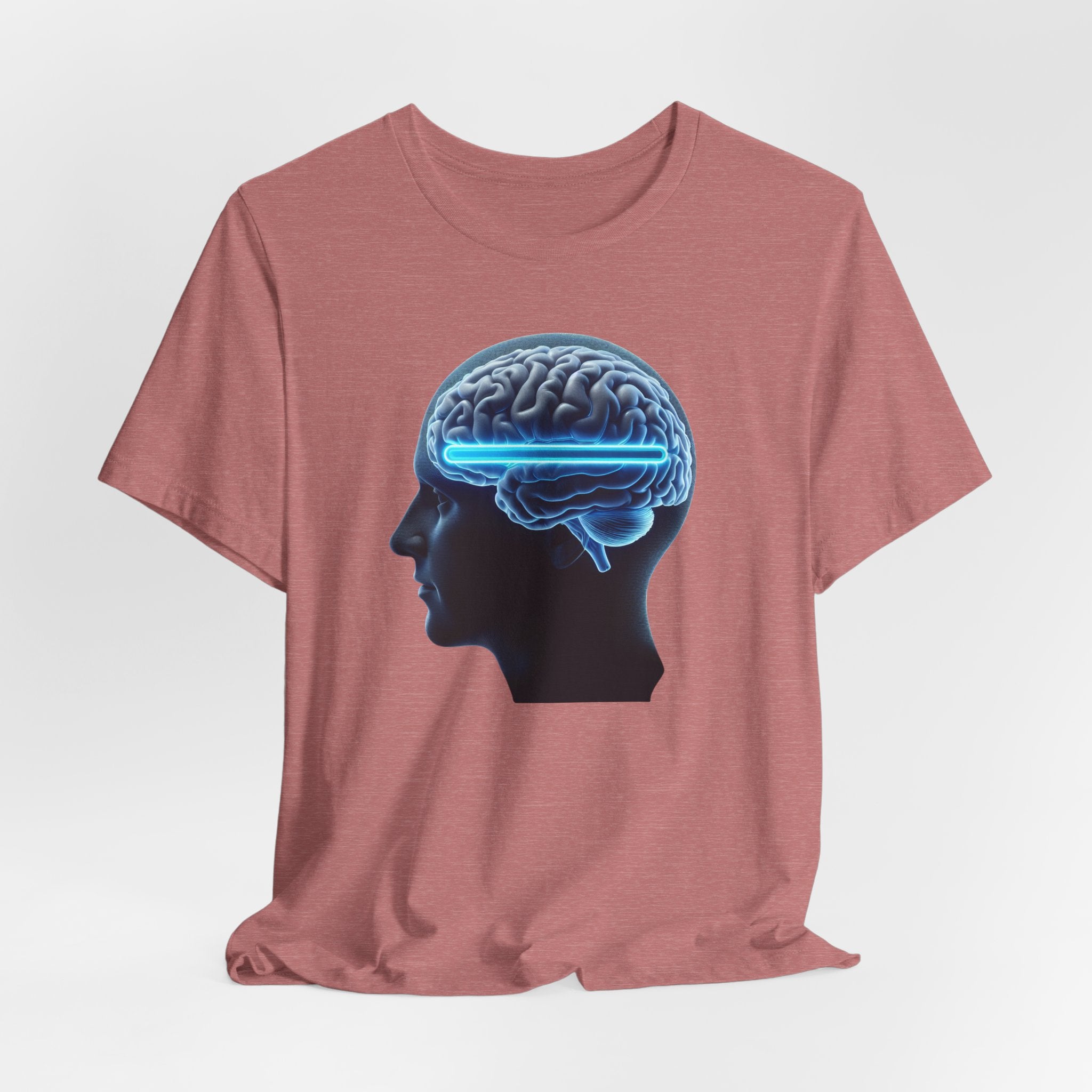 Neon Brain Graphic Tee, Unisex Brain Shirt, Science Gift, Cool Casual Tee, Brain Art T-Shirt, Unique Graphic Top