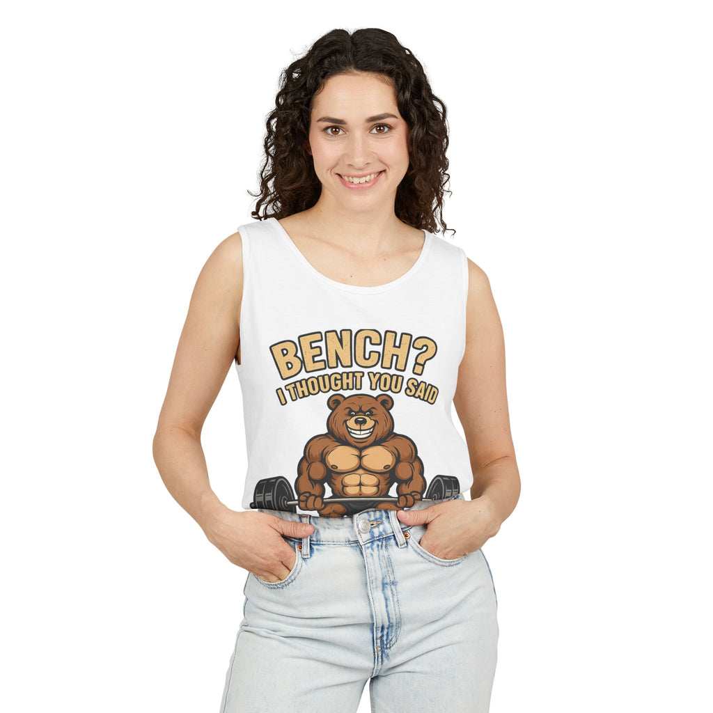 Funny Workout Tank Top, Gym Apparel, Fitness Gift, Bear Workout Shirt, Motivational Training Tee, Casual Summer Wear