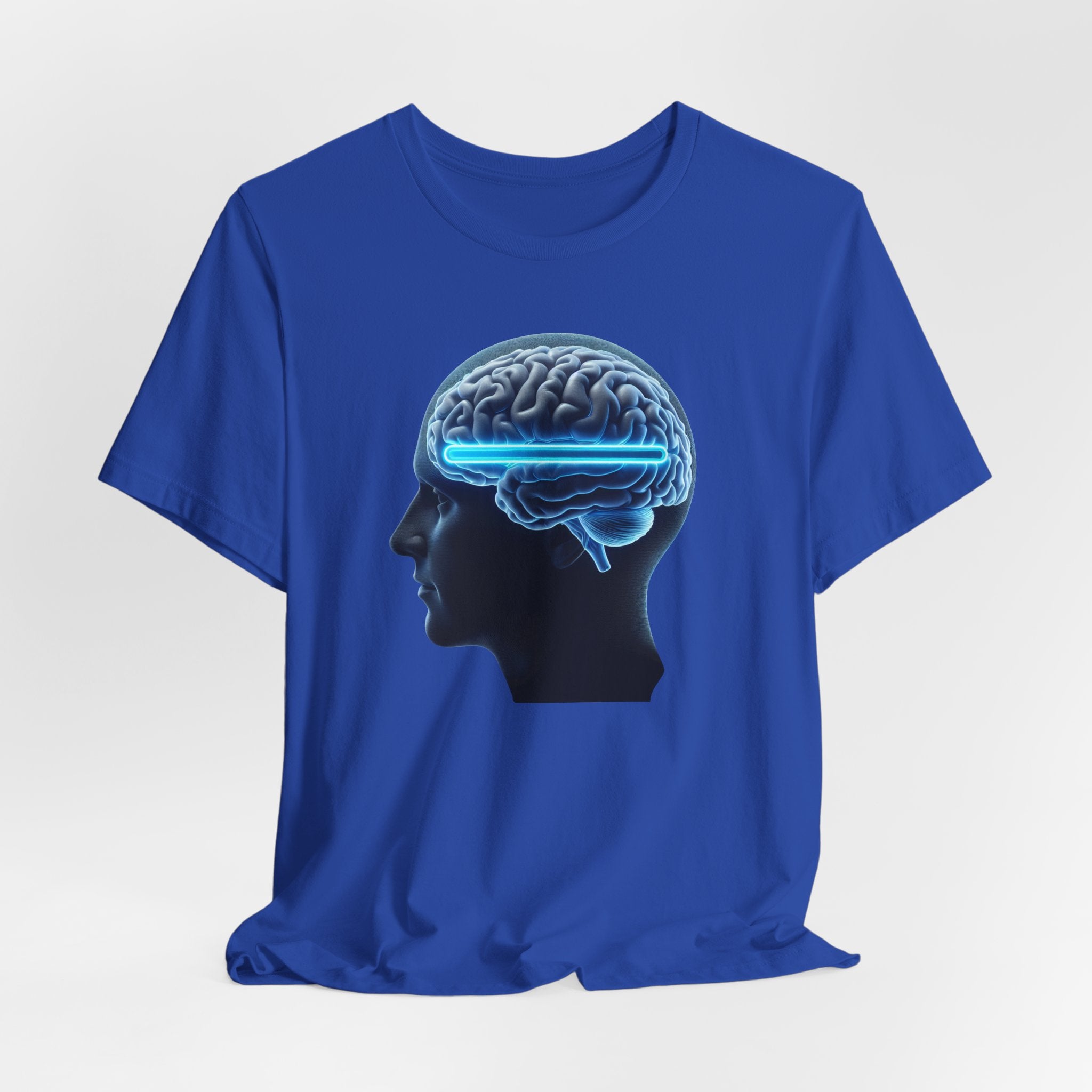 Neon Brain Graphic Tee, Unisex Brain Shirt, Science Gift, Cool Casual Tee, Brain Art T-Shirt, Unique Graphic Top