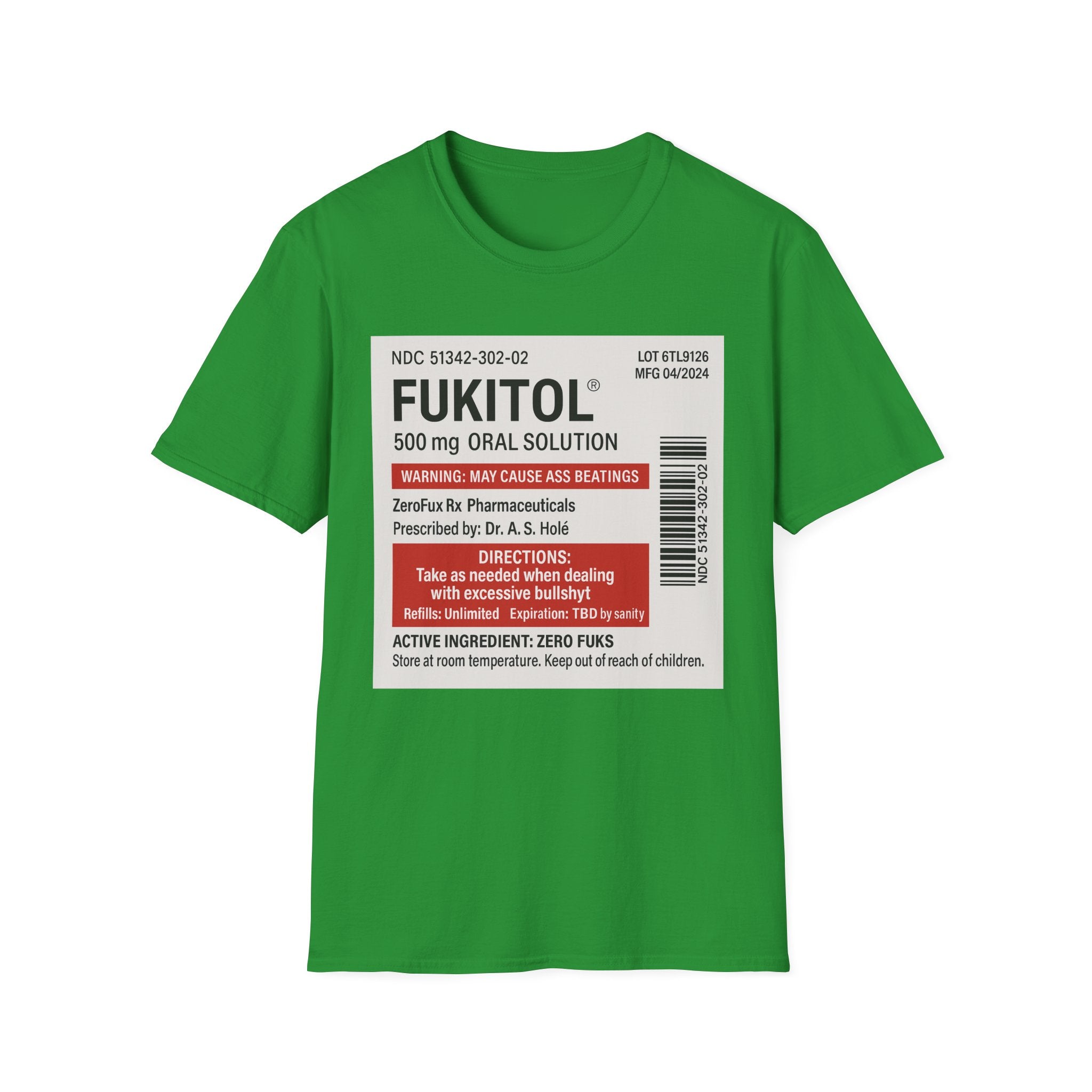 Fukitol Warning T-Shirt - Funny Unisex Tee for Laughs & Gifts