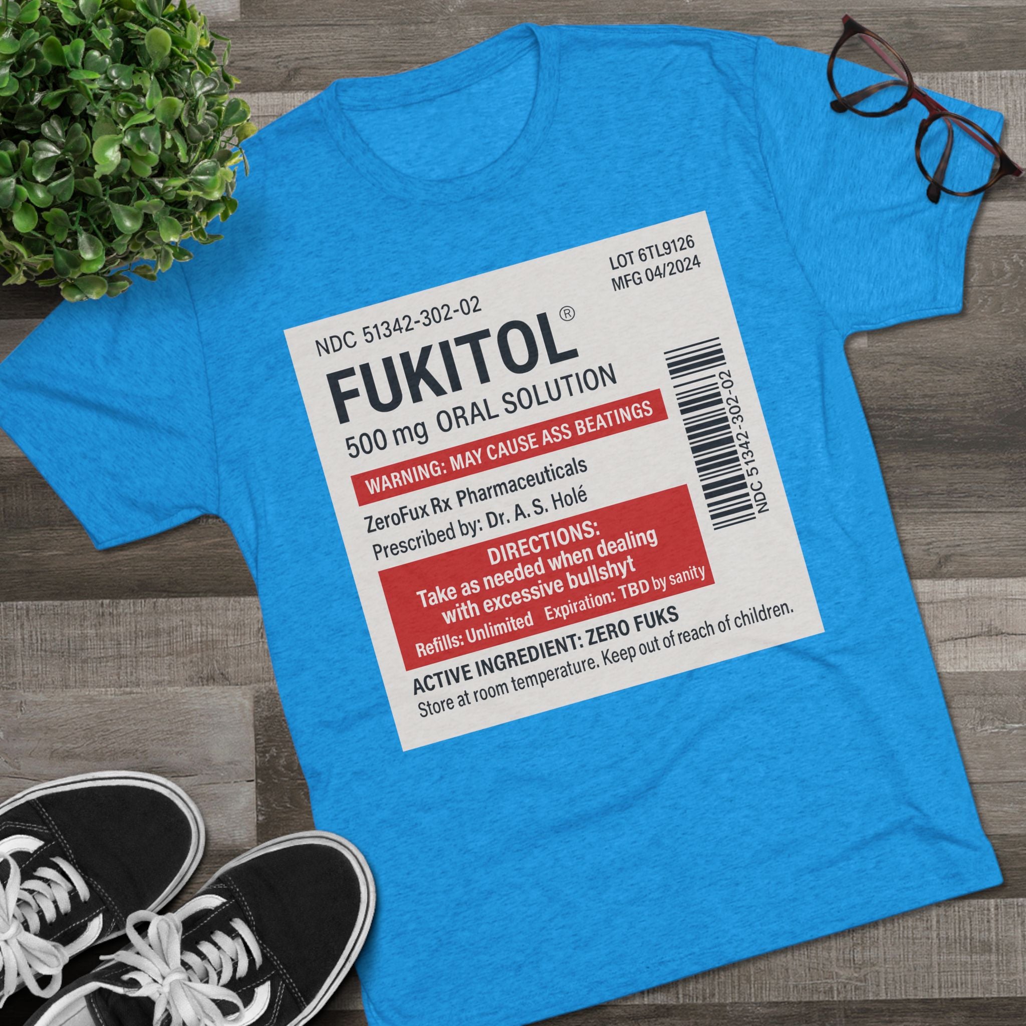 FUKITOL Unisex Tri-Blend Crew Tee - Humorous Statement Tee for Casual Wear