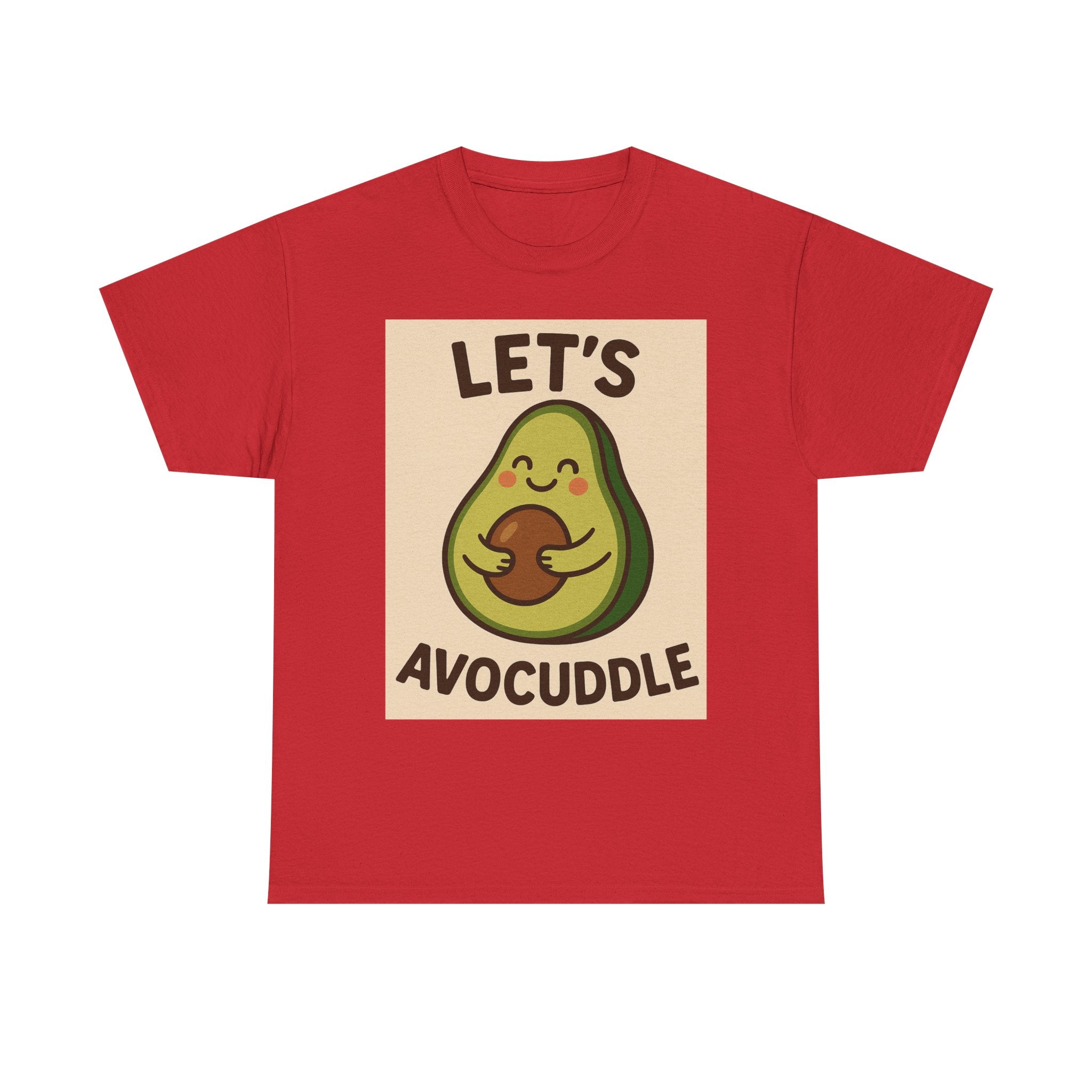 Let's Avocuddle Unisex Heavy Cotton Tee | Fun Avocado Shirt, Gift for Food Lovers, Casual Wear, Cute Carbon Neutral T-Shirt