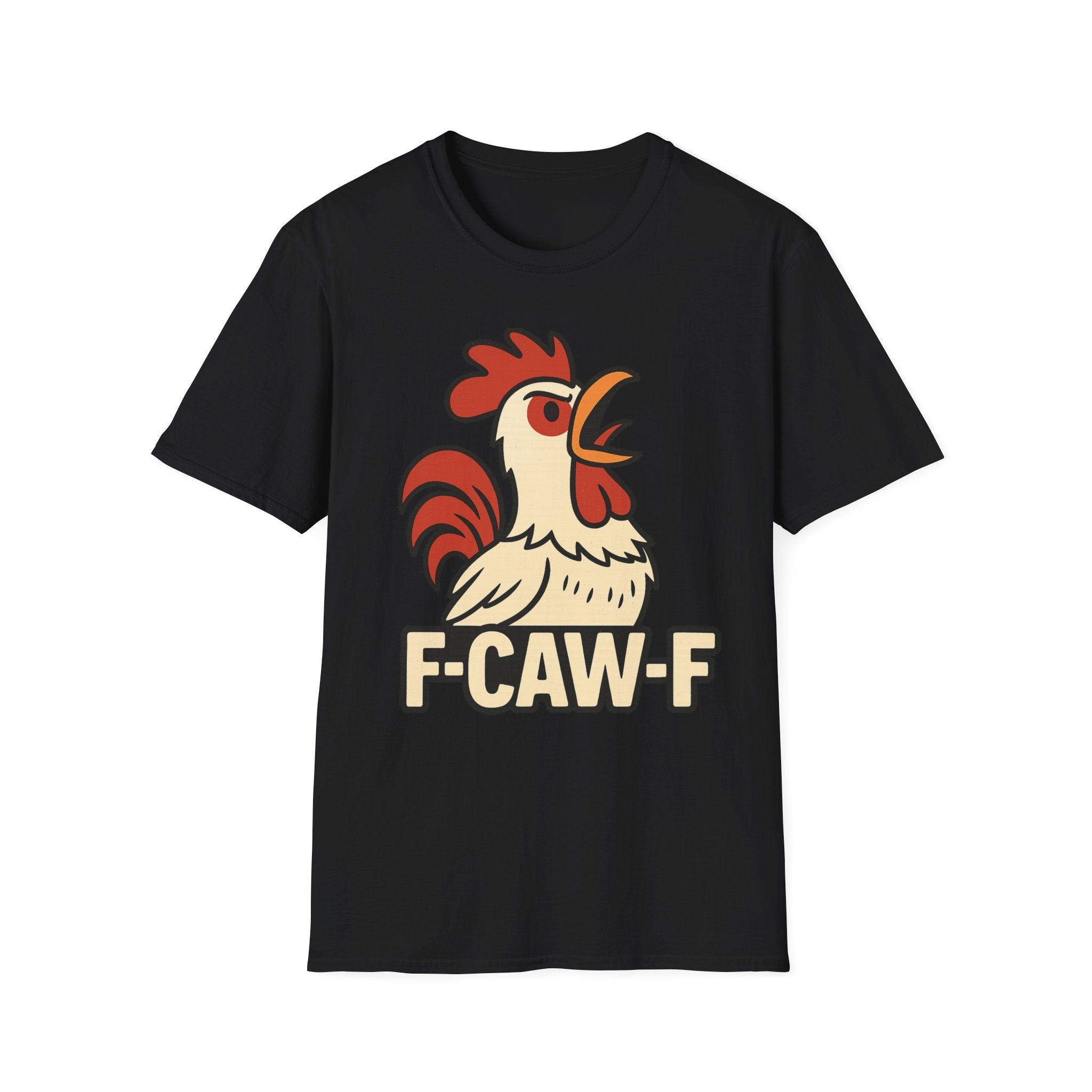 F-Caw-F Unisex T-Shirt, Funny Rooster Tee, Gift for Farmers, Animal Lovers, Casual Wear, Humorous Poultry Shirt
