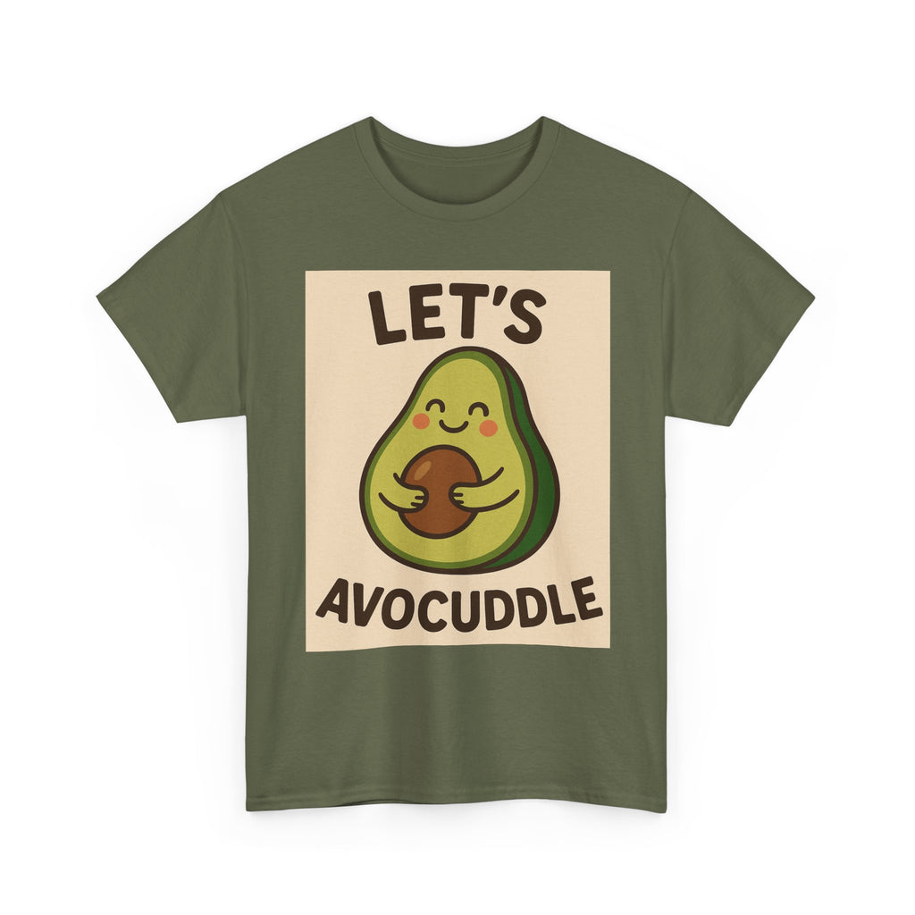 Let's Avocuddle Unisex Heavy Cotton Tee | Fun Avocado Shirt, Gift for Food Lovers, Casual Wear, Cute Carbon Neutral T-Shirt