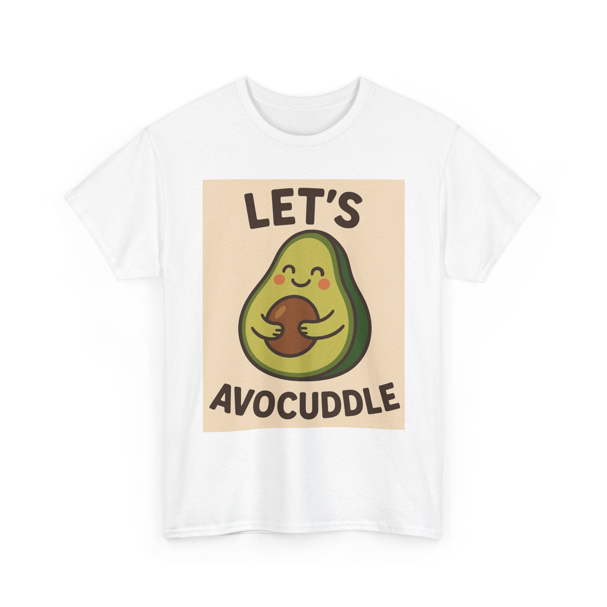 Let's Avocuddle Unisex Heavy Cotton Tee | Fun Avocado Shirt, Gift for Food Lovers, Casual Wear, Cute Carbon Neutral T-Shirt