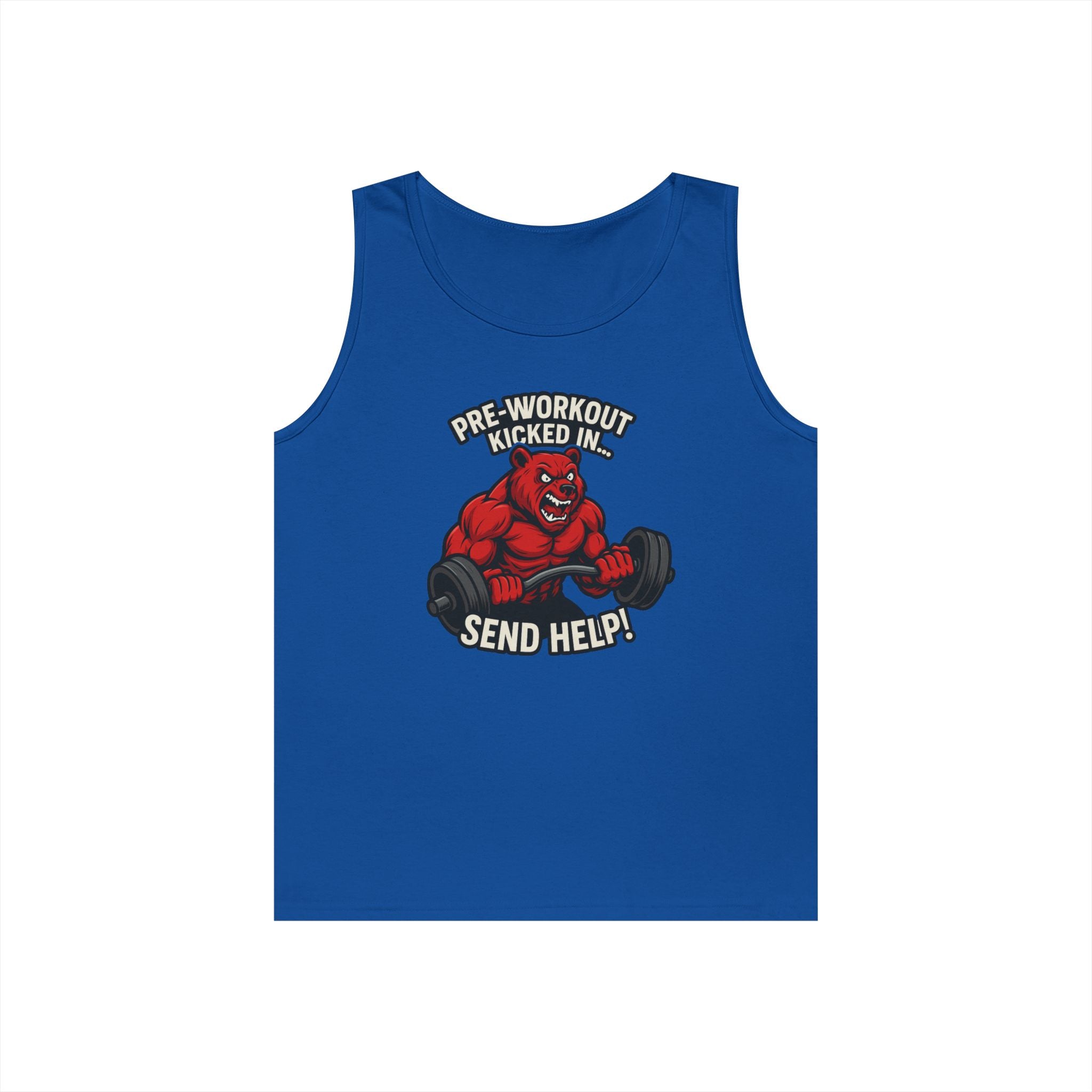 Pre-Workout Kicked In Send Help Tank Top | Fitness Gym Workout Tank
