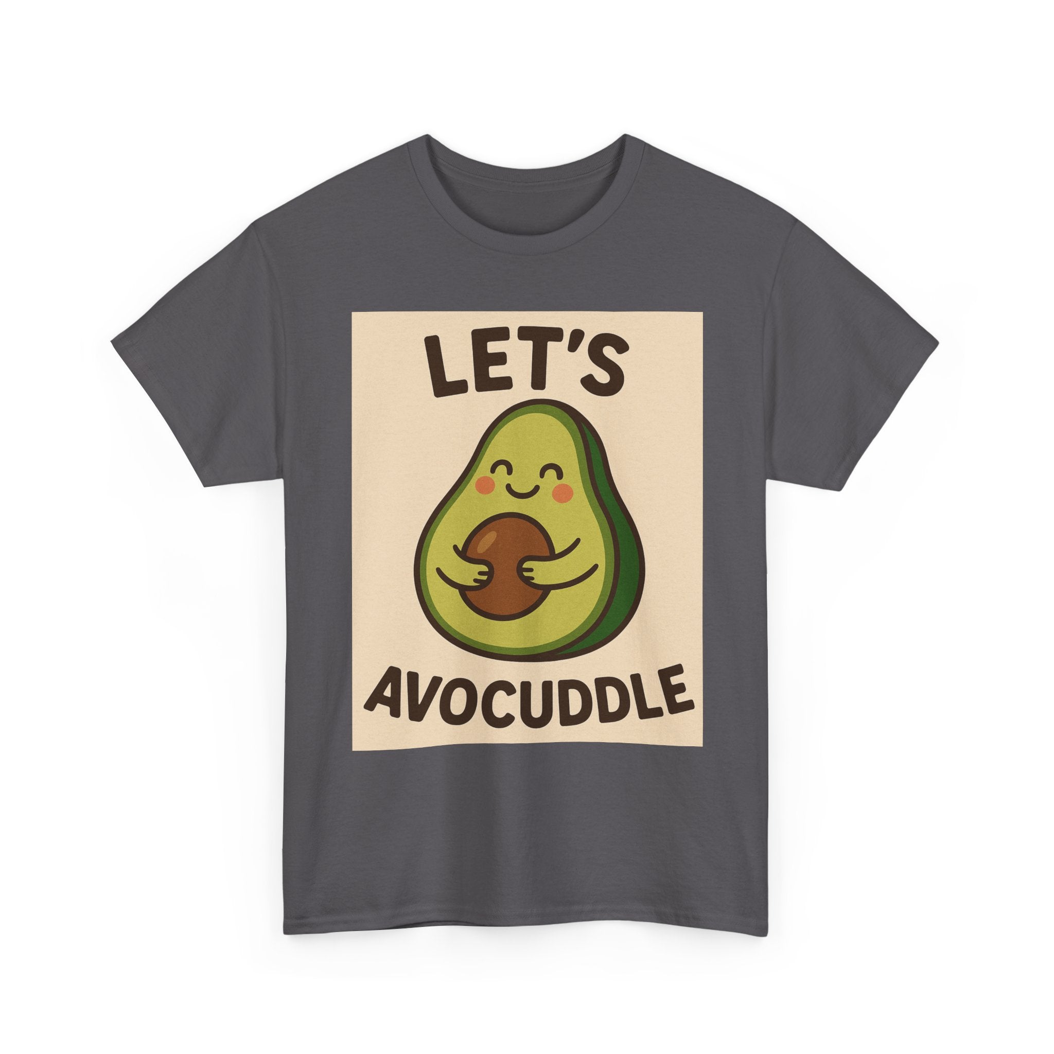 Let's Avocuddle Unisex Heavy Cotton Tee | Fun Avocado Shirt, Gift for Food Lovers, Casual Wear, Cute Carbon Neutral T-Shirt