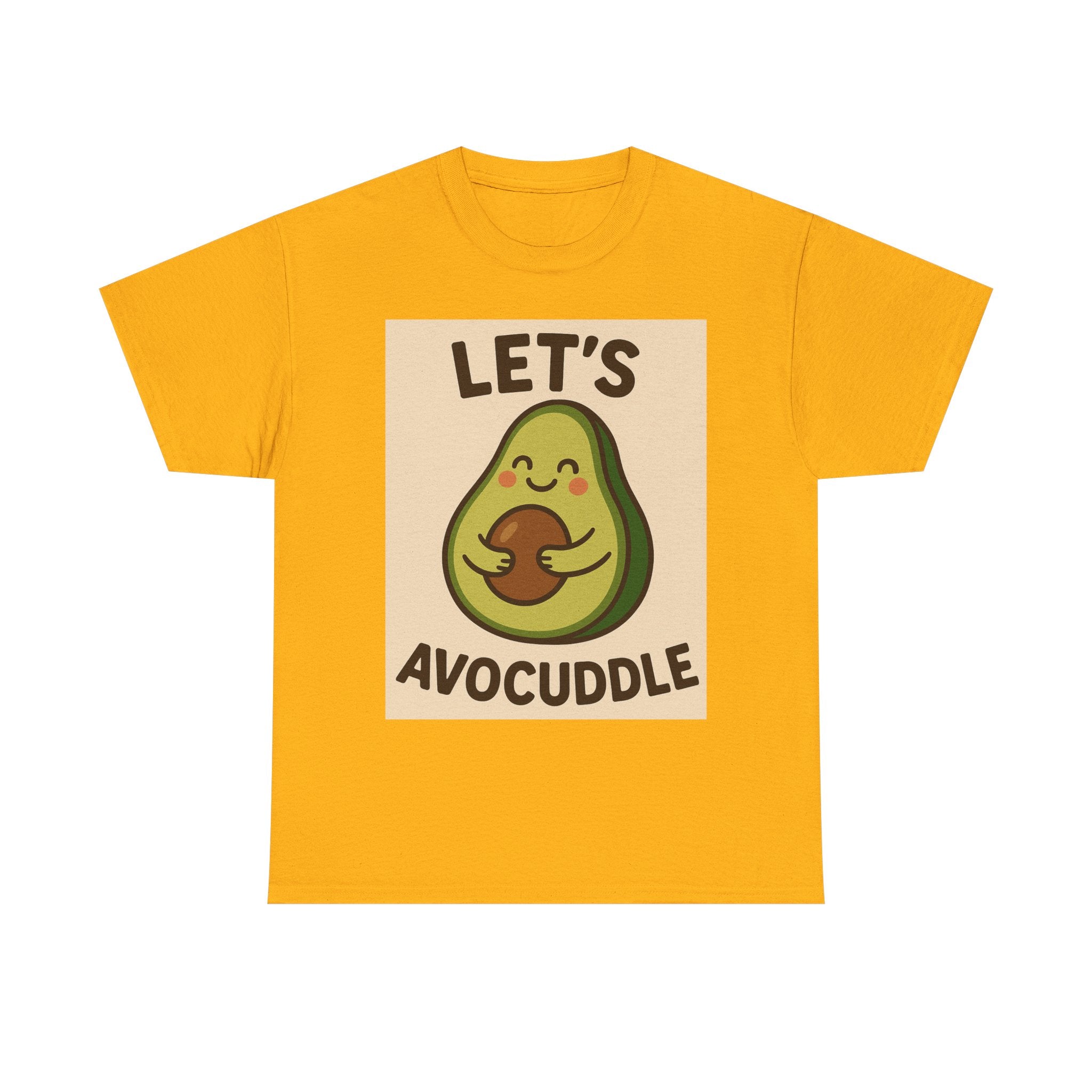 Let's Avocuddle Unisex Heavy Cotton Tee | Fun Avocado Shirt, Gift for Food Lovers, Casual Wear, Cute Carbon Neutral T-Shirt