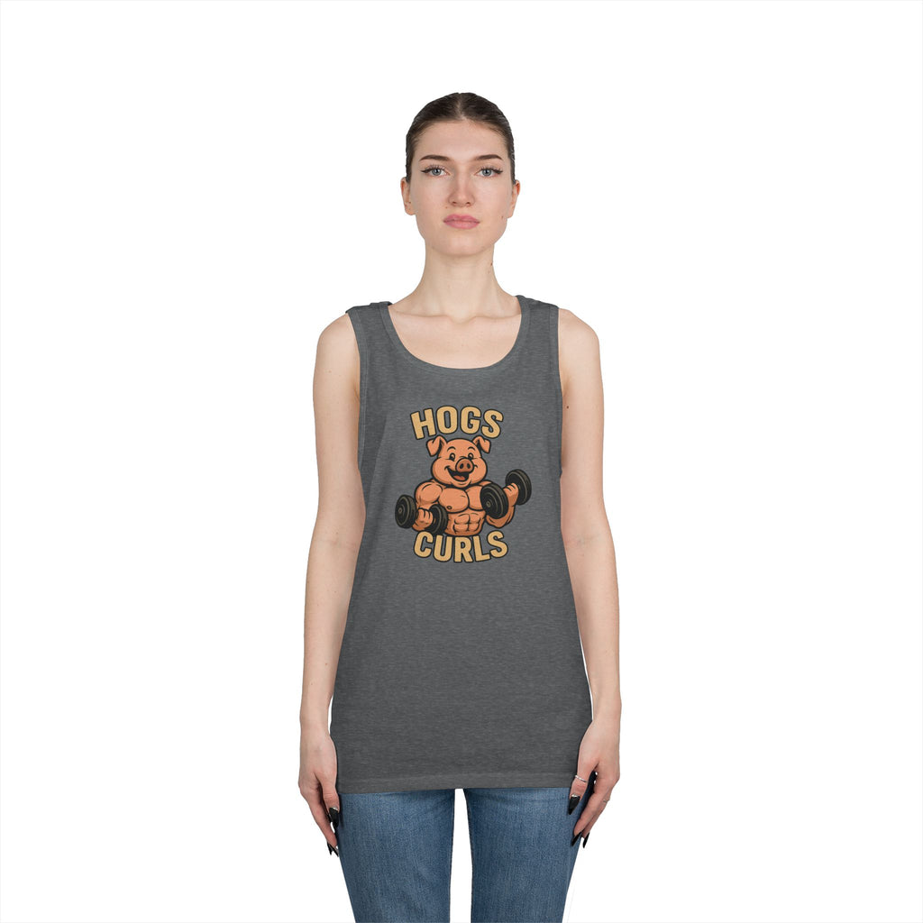 Fun Weightlifting Tank Top for Gym Lovers, Hogs & Curls Unisex Cotton Fitness Tee, Workout Shirt, Gift for Gym Enthusiasts, Summer [...]
