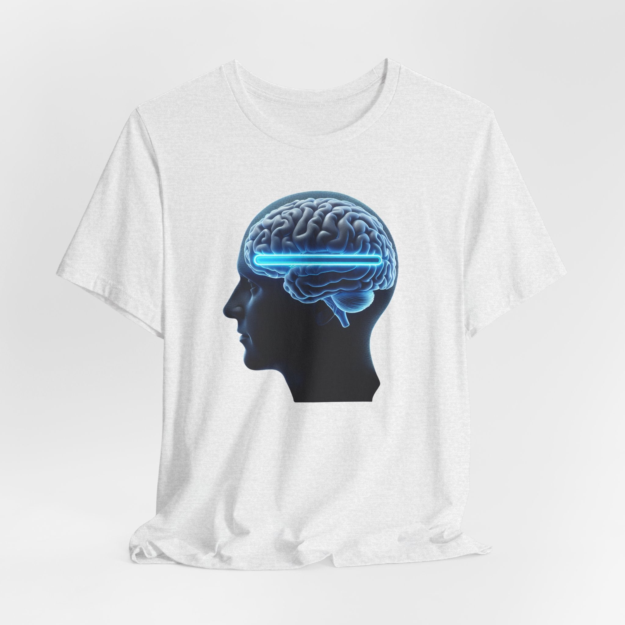 Neon Brain Graphic Tee, Unisex Brain Shirt, Science Gift, Cool Casual Tee, Brain Art T-Shirt, Unique Graphic Top