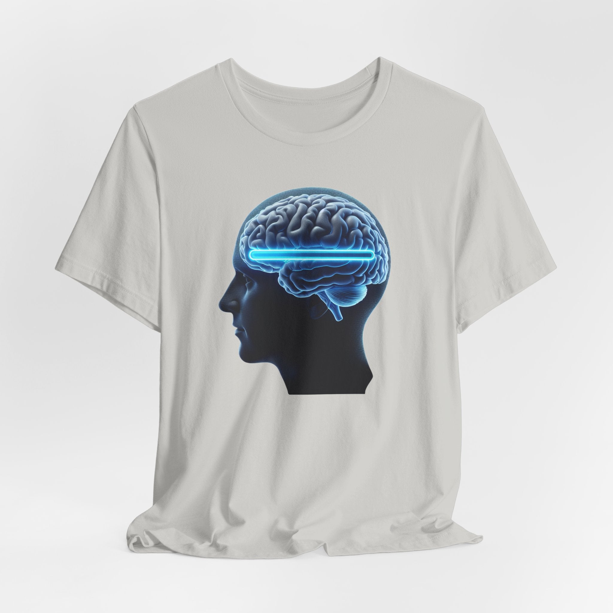 Neon Brain Graphic Tee, Unisex Brain Shirt, Science Gift, Cool Casual Tee, Brain Art T-Shirt, Unique Graphic Top