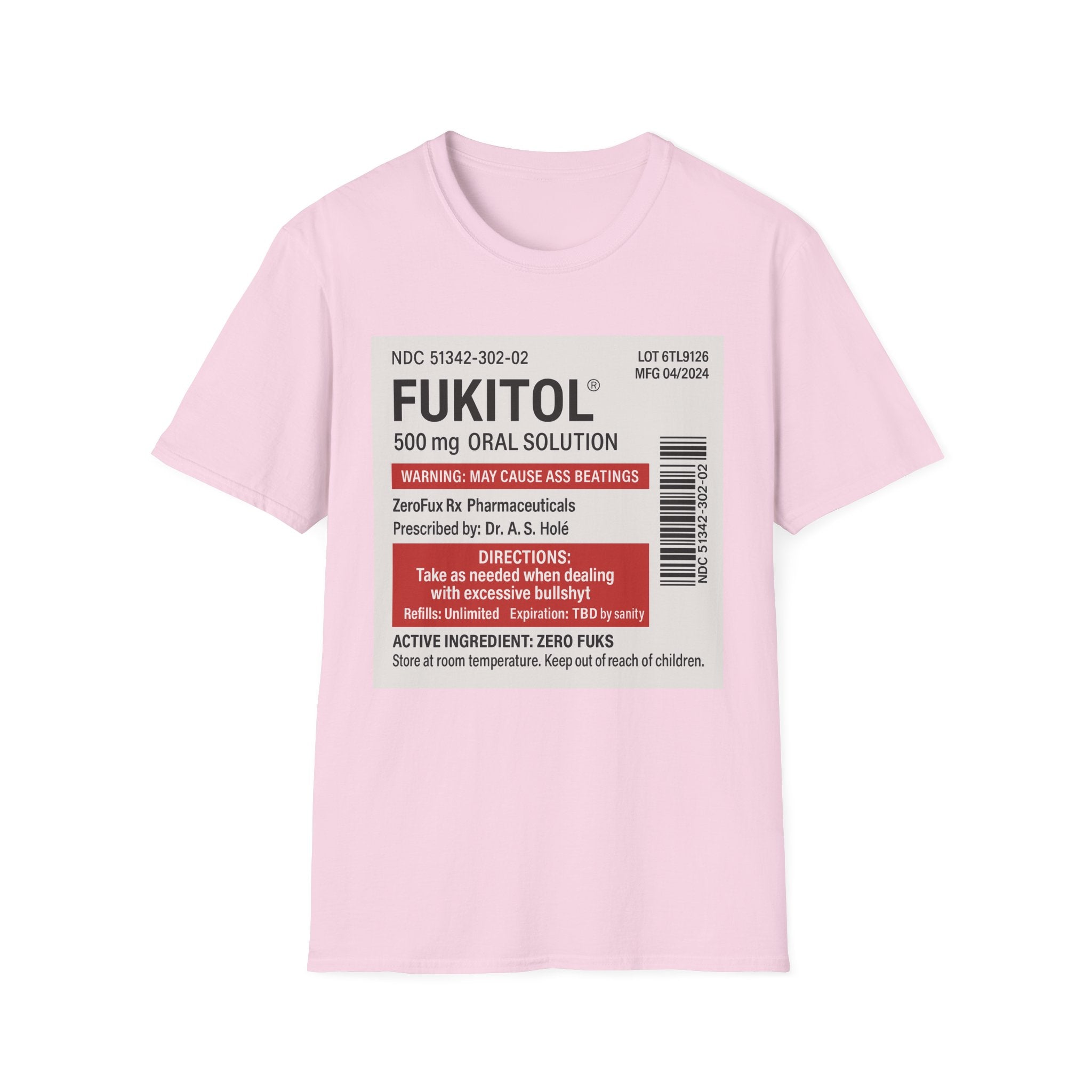 Fukitol Warning T-Shirt - Funny Unisex Tee for Laughs & Gifts