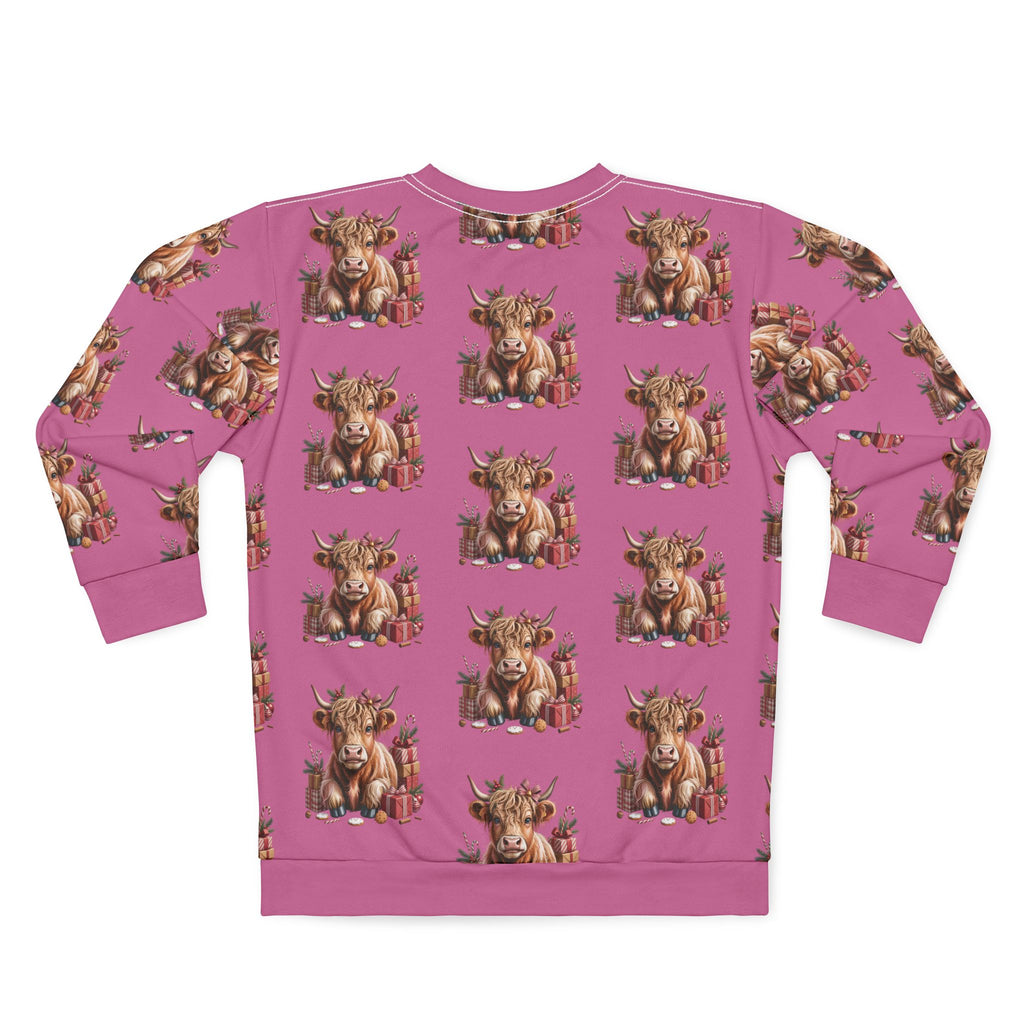 Cute Cow Print Unisex Sweatshirt, Cozy Animal Apparel, Perfect for Animal Lovers, Unique Gift Idea, Fun Casual Wear