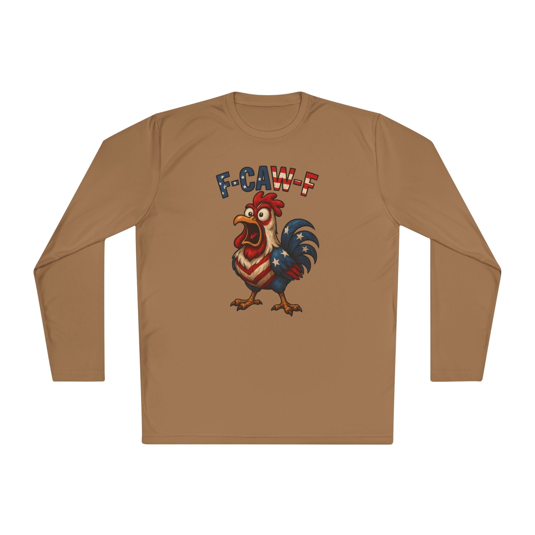 F-Caw-F Rooster Unisex Long Sleeve Tee - Patriotic Fun Wear