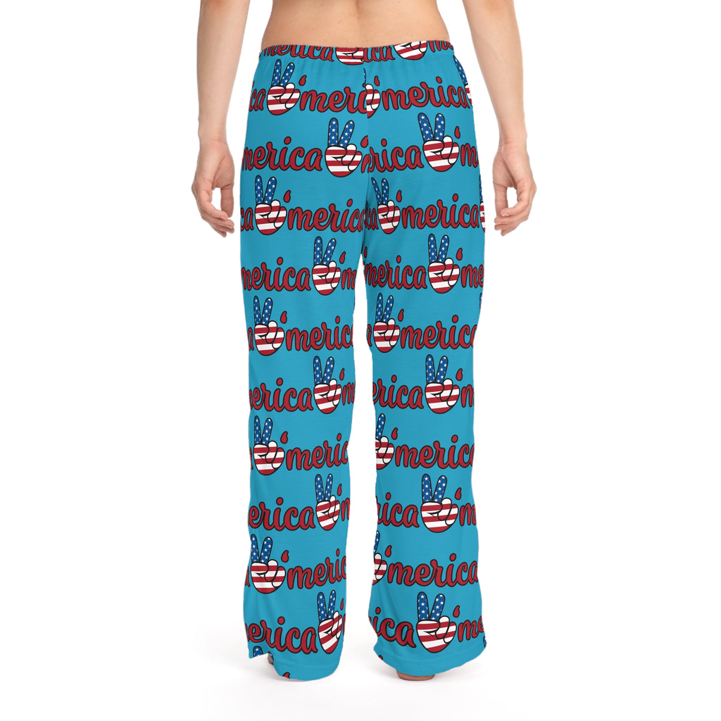Patriotic Women's Pajama Pants, Cozy Sleepwear, 4th of July Gift, Summer Loungewear, America Pride Pants, Fun PJs
