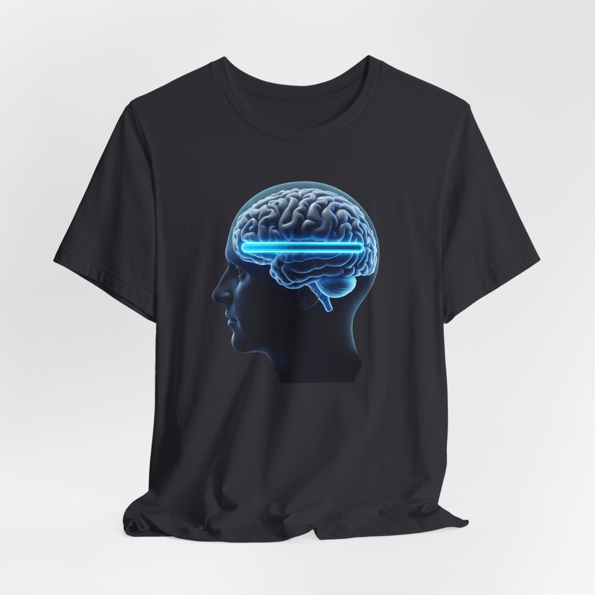Neon Brain Graphic Tee, Unisex Brain Shirt, Science Gift, Cool Casual Tee, Brain Art T-Shirt, Unique Graphic Top