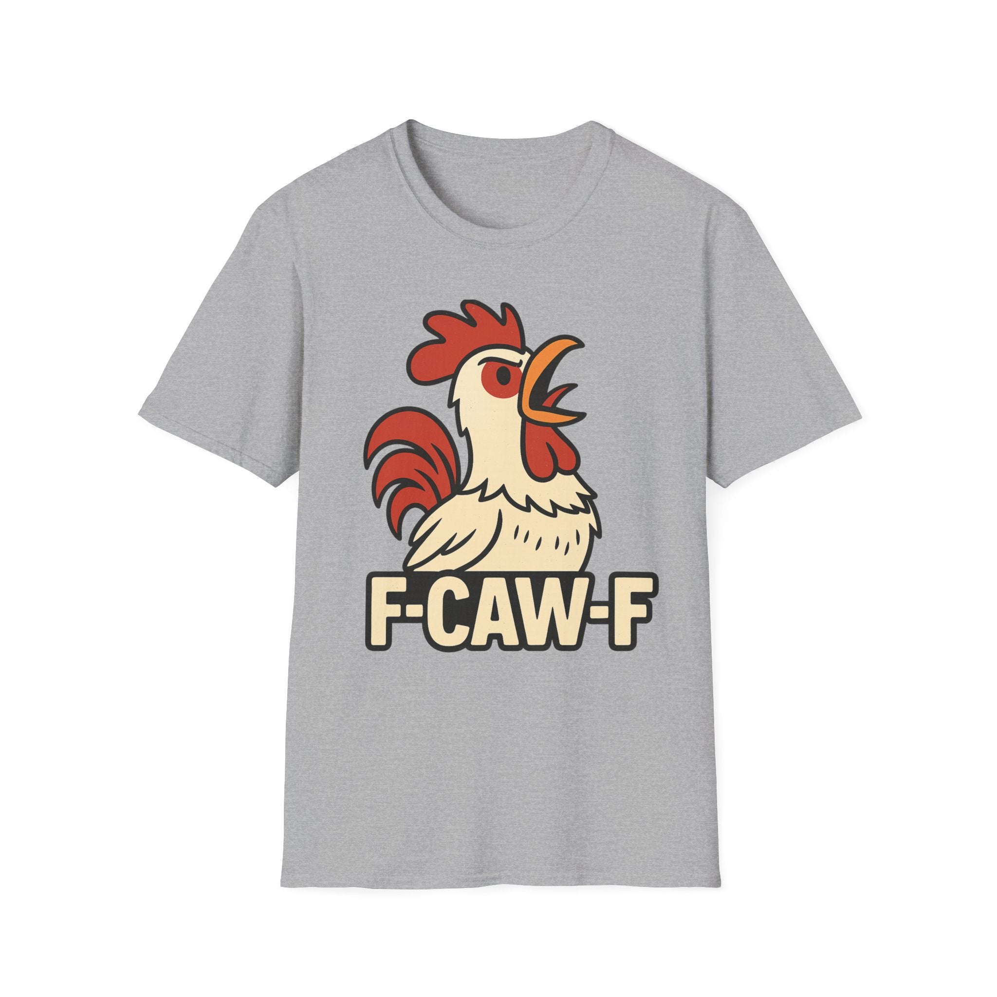 F-Caw-F Unisex T-Shirt, Funny Rooster Tee, Gift for Farmers, Animal Lovers, Casual Wear, Humorous Poultry Shirt