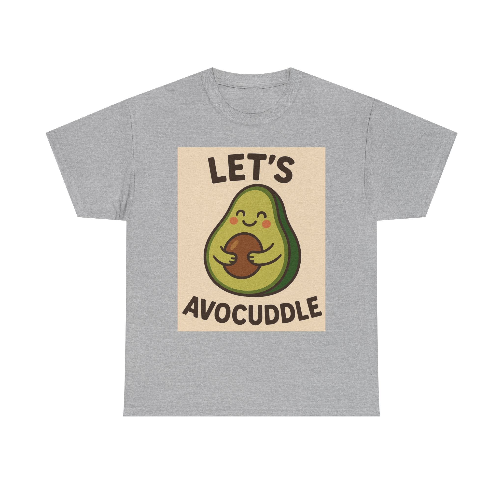 Let's Avocuddle Unisex Heavy Cotton Tee | Fun Avocado Shirt, Gift for Food Lovers, Casual Wear, Cute Carbon Neutral T-Shirt