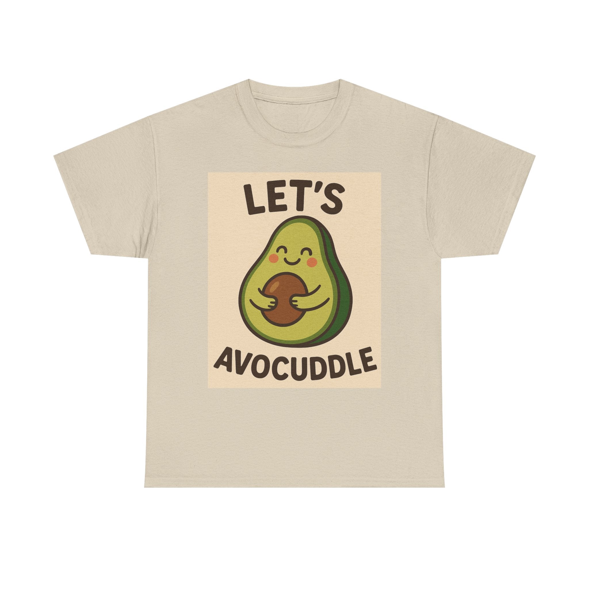 Let's Avocuddle Unisex Heavy Cotton Tee | Fun Avocado Shirt, Gift for Food Lovers, Casual Wear, Cute Carbon Neutral T-Shirt