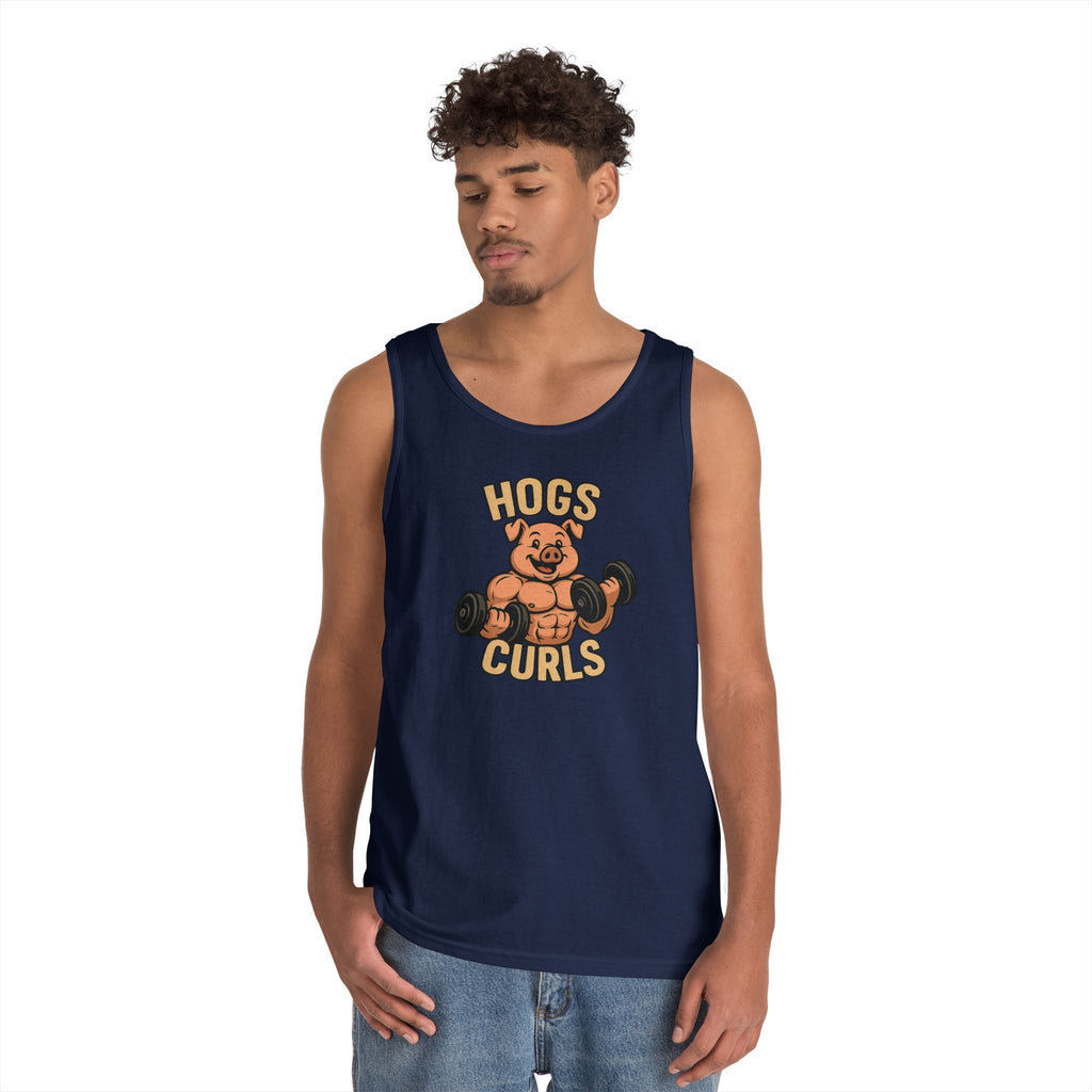 Fun Weightlifting Tank Top for Gym Lovers, Hogs & Curls Unisex Cotton Fitness Tee, Workout Shirt, Gift for Gym Enthusiasts, Summer [...]