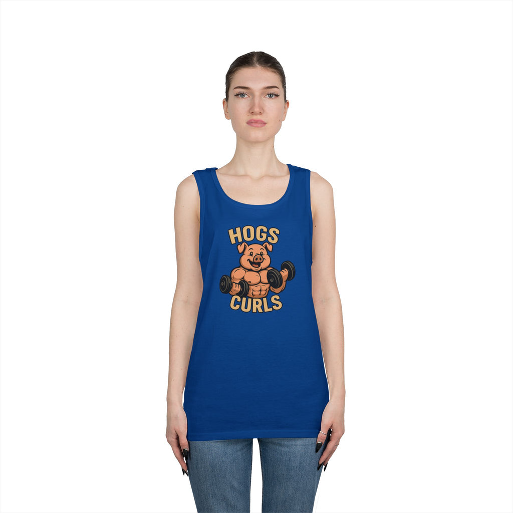 Fun Weightlifting Tank Top for Gym Lovers, Hogs & Curls Unisex Cotton Fitness Tee, Workout Shirt, Gift for Gym Enthusiasts, Summer [...]