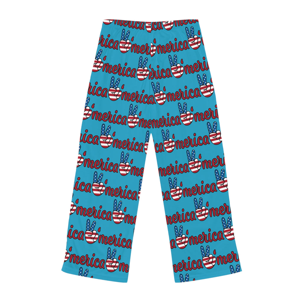 Patriotic Women's Pajama Pants, Cozy Sleepwear, 4th of July Gift, Summer Loungewear, America Pride Pants, Fun PJs
