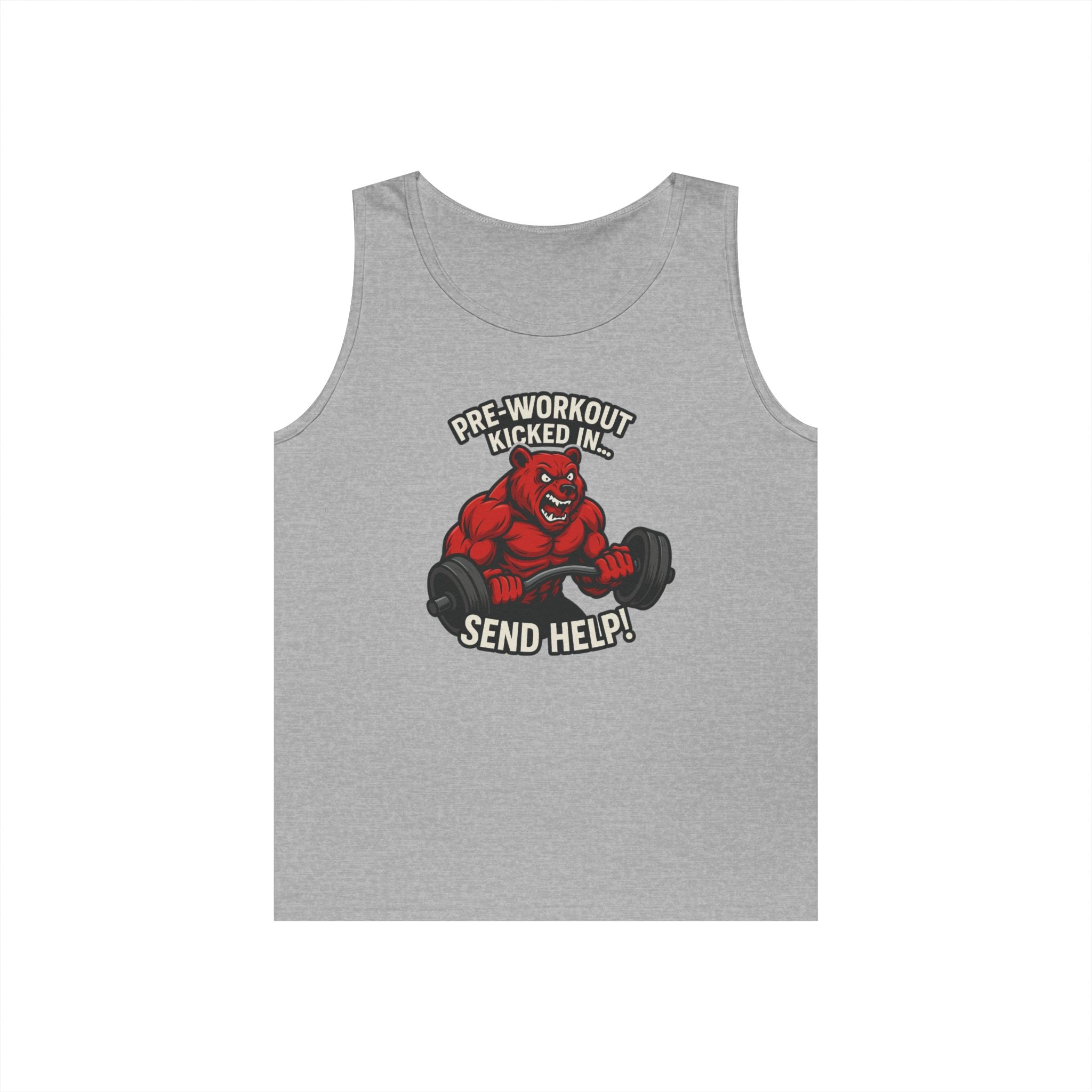Pre-Workout Kicked In Send Help Tank Top | Fitness Gym Workout Tank