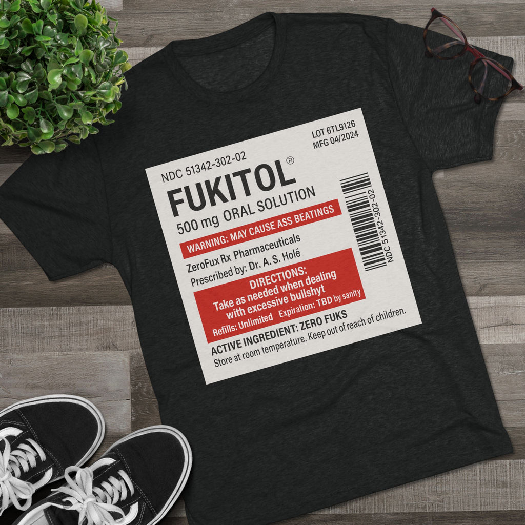 FUKITOL Unisex Tri-Blend Crew Tee - Humorous Statement Tee for Casual Wear
