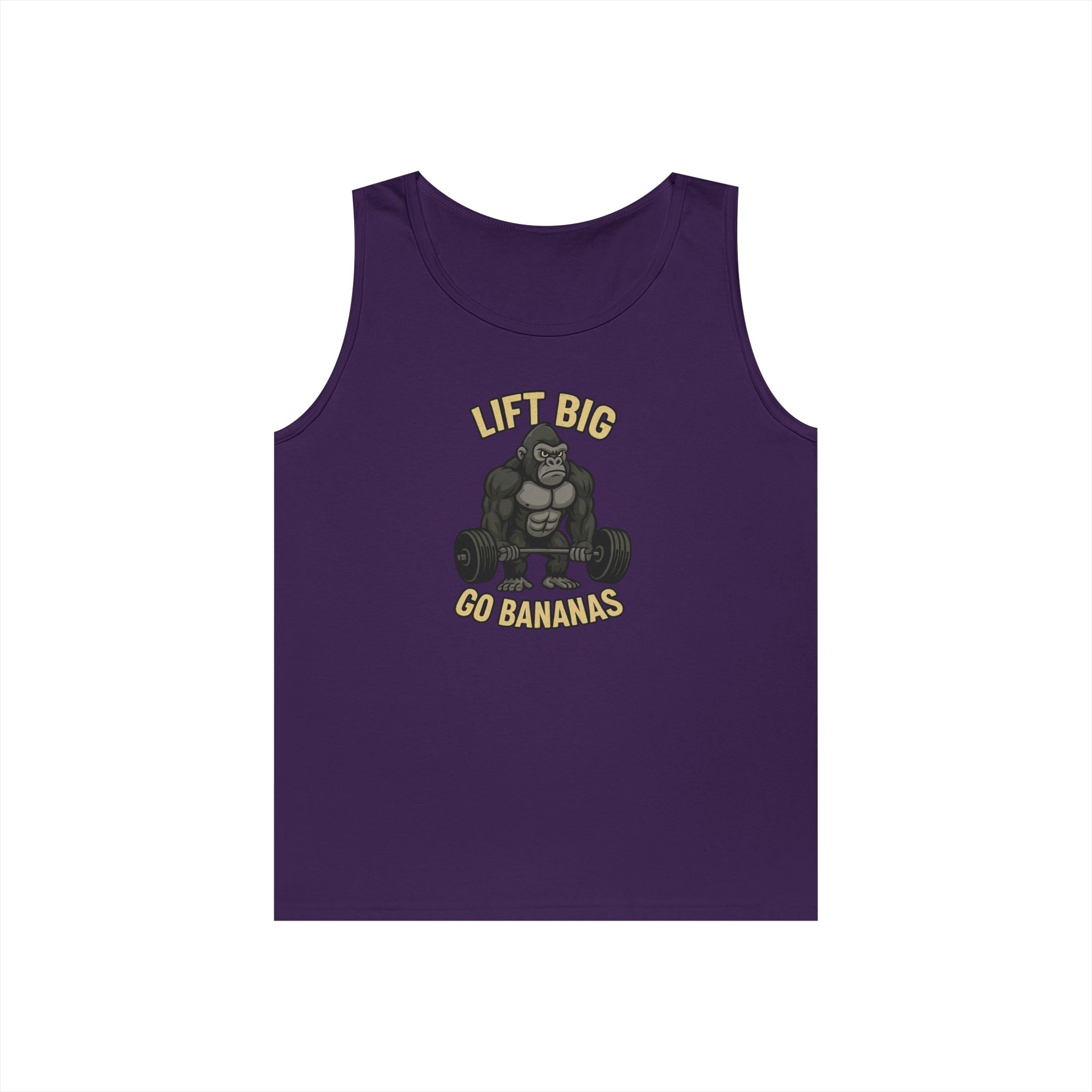 Gorilla Gym Tank Top - Lift Big, Go Bananas! Workout Apparel, Fitness Shirt, Unisex Exercise Top, Funny Gym Clothing