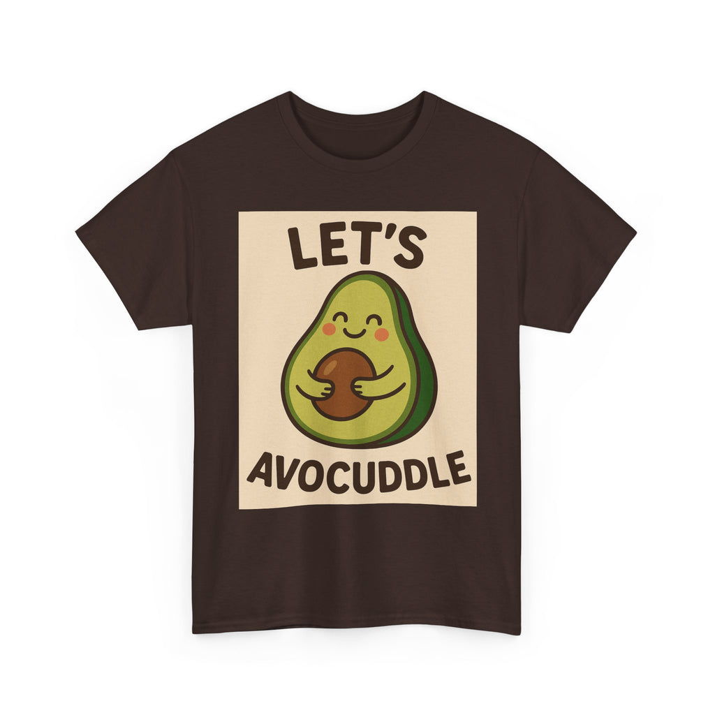Let's Avocuddle Unisex Heavy Cotton Tee | Fun Avocado Shirt, Gift for Food Lovers, Casual Wear, Cute Carbon Neutral T-Shirt