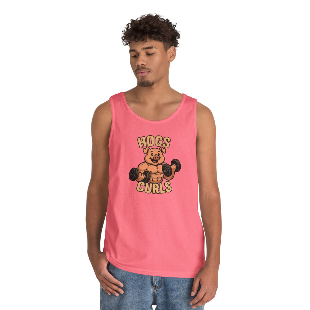 Fun Weightlifting Tank Top for Gym Lovers, Hogs & Curls Unisex Cotton Fitness Tee, Workout Shirt, Gift for Gym Enthusiasts, Summer [...]