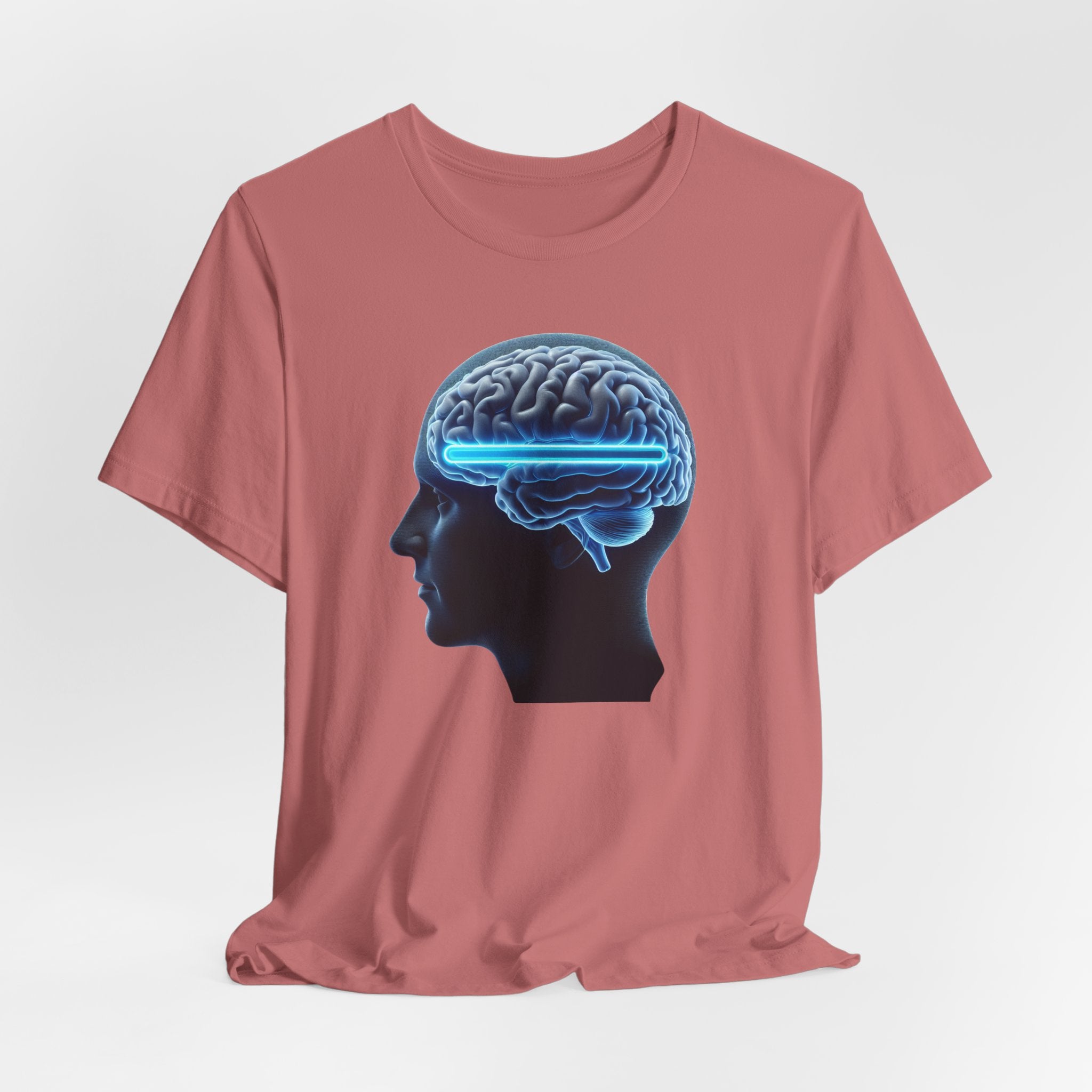 Neon Brain Graphic Tee, Unisex Brain Shirt, Science Gift, Cool Casual Tee, Brain Art T-Shirt, Unique Graphic Top