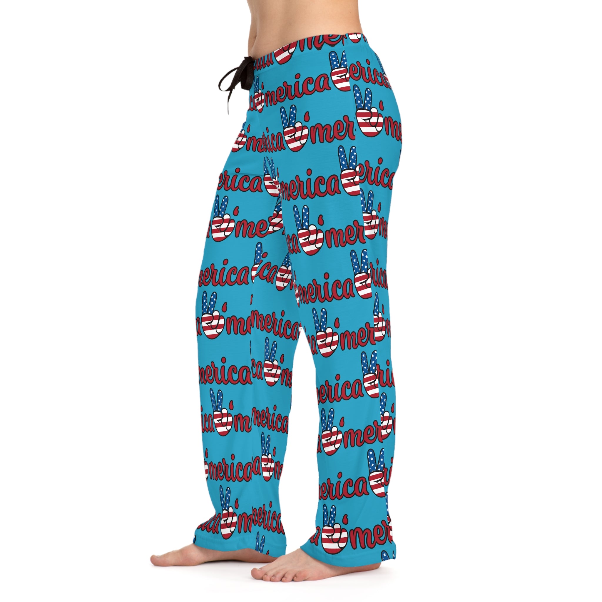 Patriotic Women's Pajama Pants, Cozy Sleepwear, 4th of July Gift, Summer Loungewear, America Pride Pants, Fun PJs