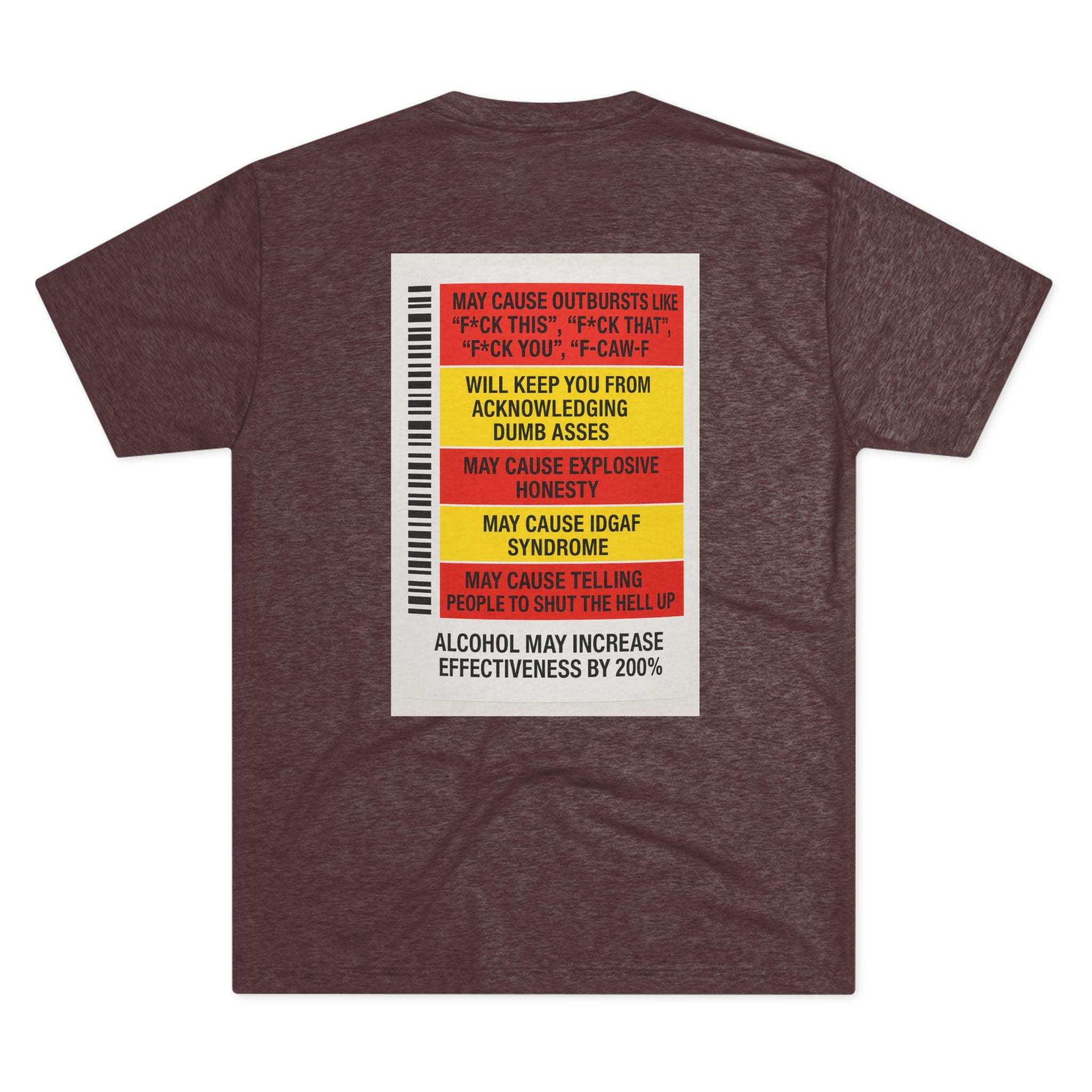 FUKITOL Unisex Tri-Blend Crew Tee - Humorous Statement Tee for Casual Wear