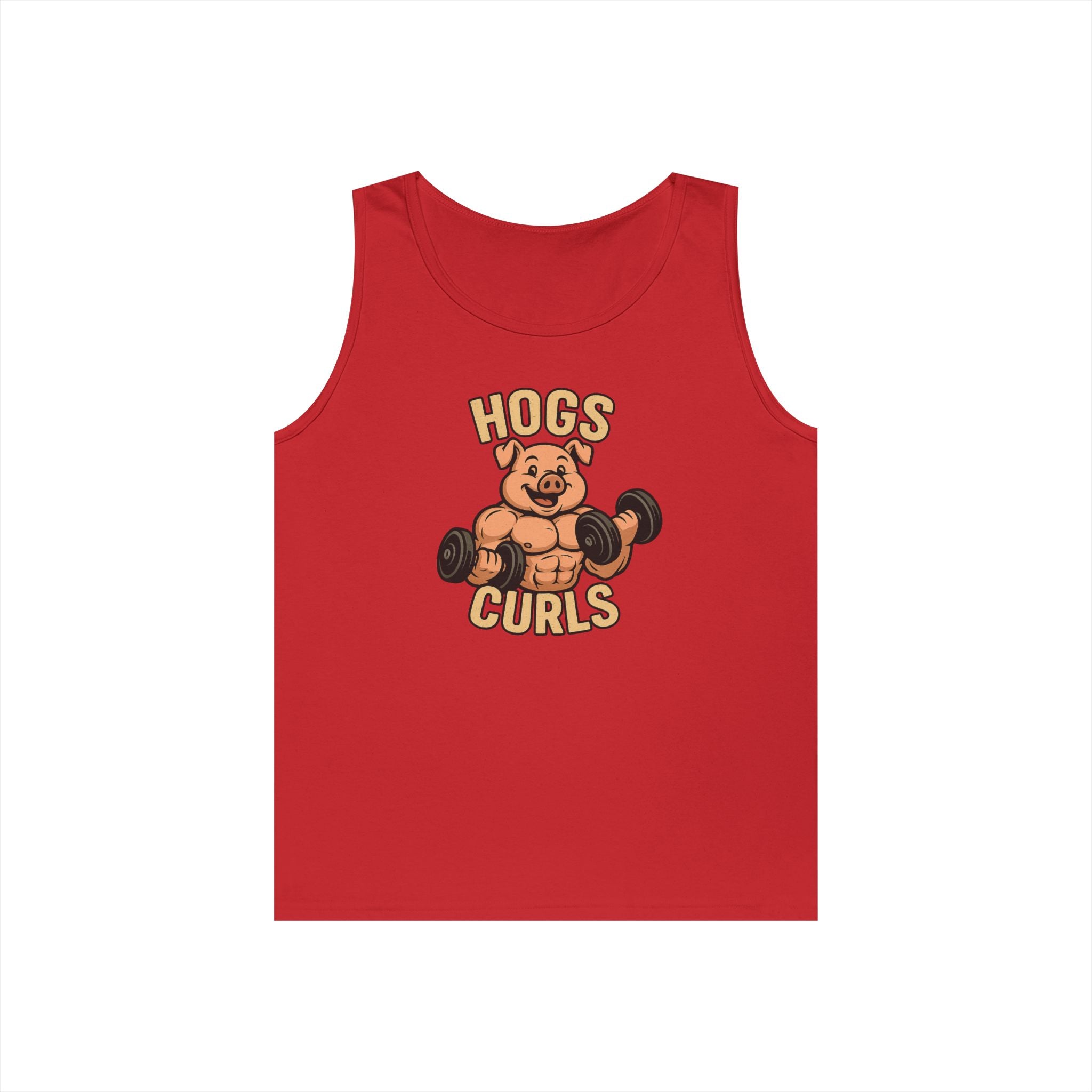 Fun Weightlifting Tank Top for Gym Lovers, Hogs & Curls Unisex Cotton Fitness Tee, Workout Shirt, Gift for Gym Enthusiasts, Summer [...]