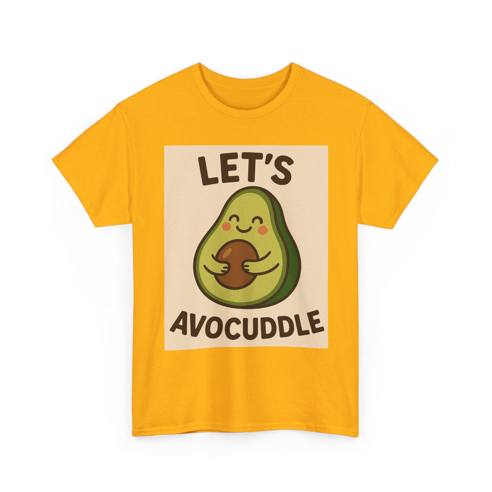 Let's Avocuddle Unisex Heavy Cotton Tee | Fun Avocado Shirt, Gift for Food Lovers, Casual Wear, Cute Carbon Neutral T-Shirt