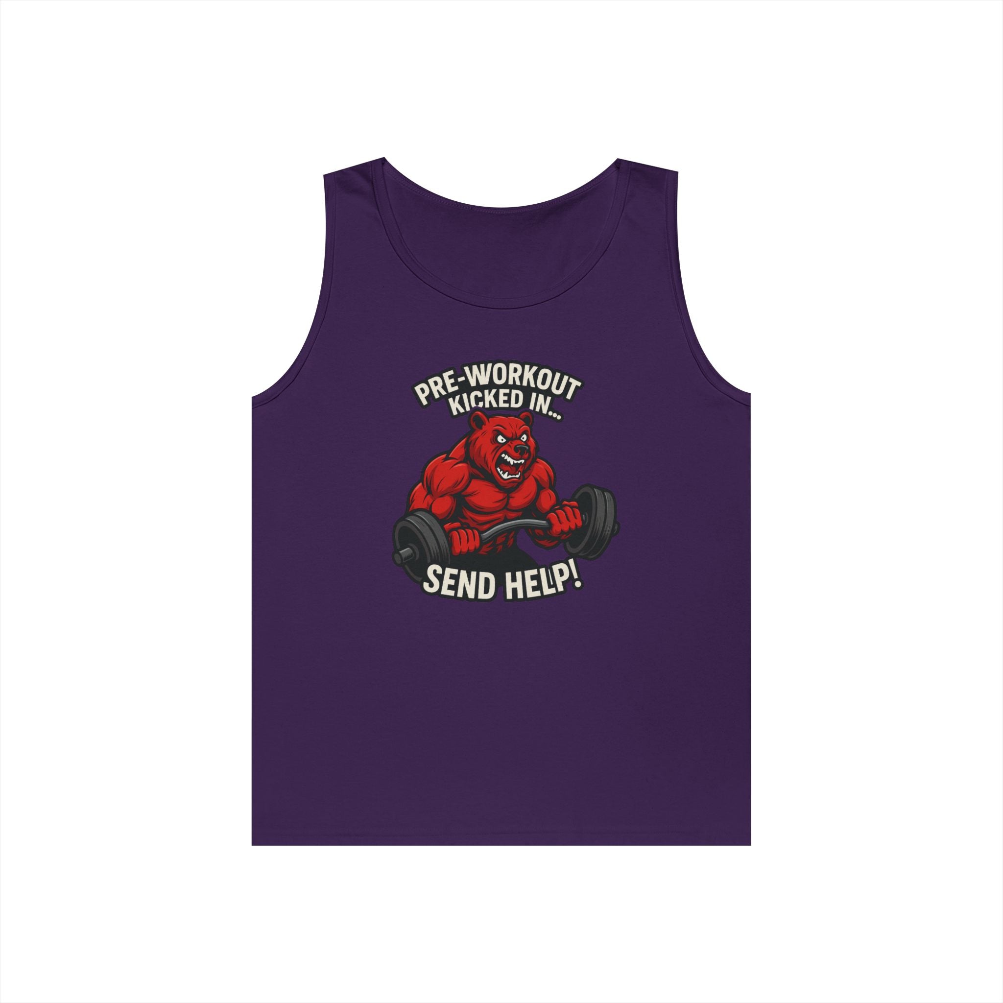 Pre-Workout Kicked In Send Help Tank Top | Fitness Gym Workout Tank