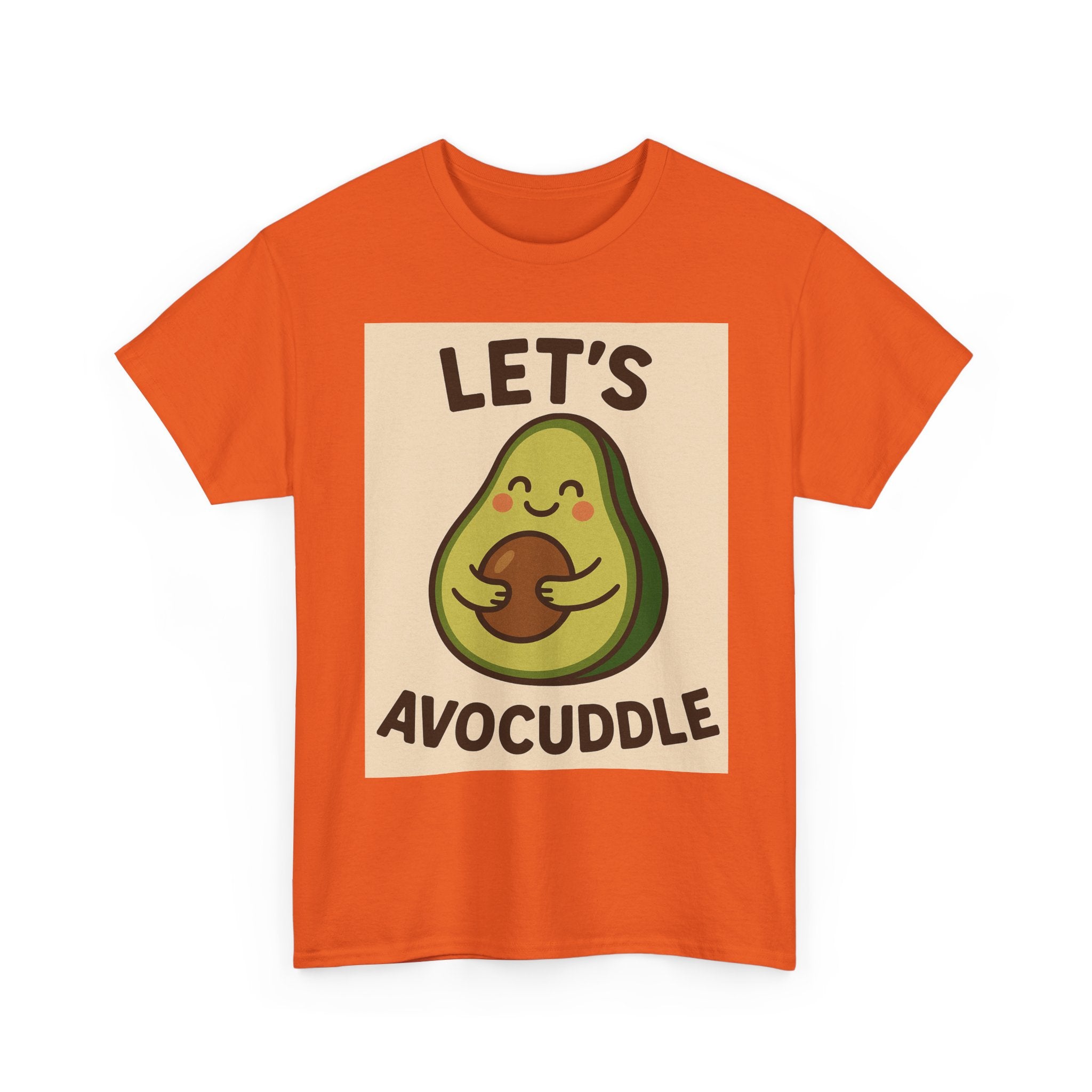 Let's Avocuddle Unisex Heavy Cotton Tee | Fun Avocado Shirt, Gift for Food Lovers, Casual Wear, Cute Carbon Neutral T-Shirt