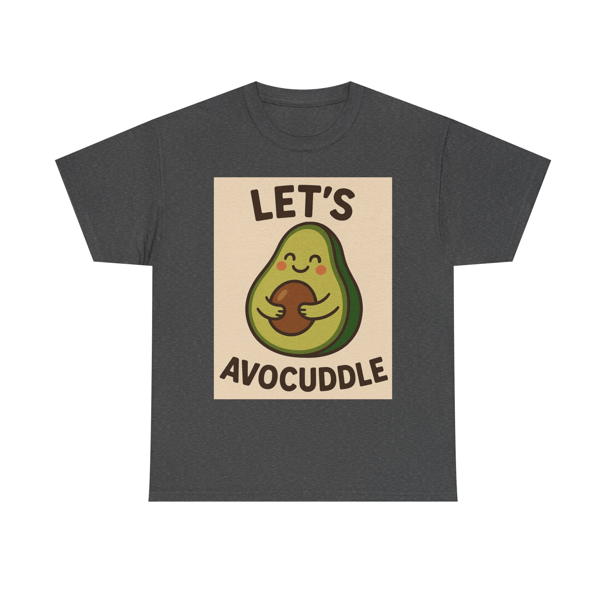 Let's Avocuddle Unisex Heavy Cotton Tee | Fun Avocado Shirt, Gift for Food Lovers, Casual Wear, Cute Carbon Neutral T-Shirt