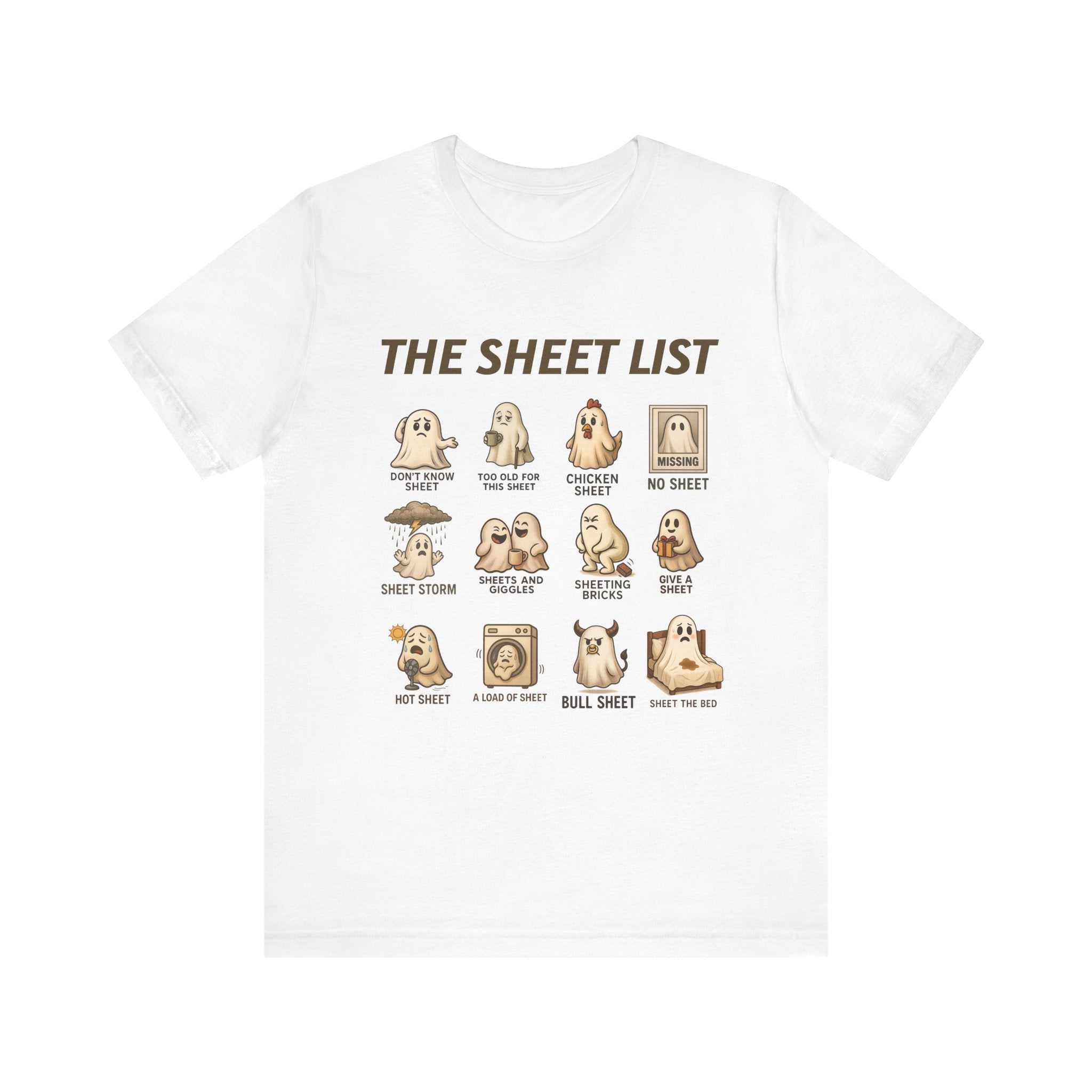 Funny Ghost Sheet List Unisex Tee