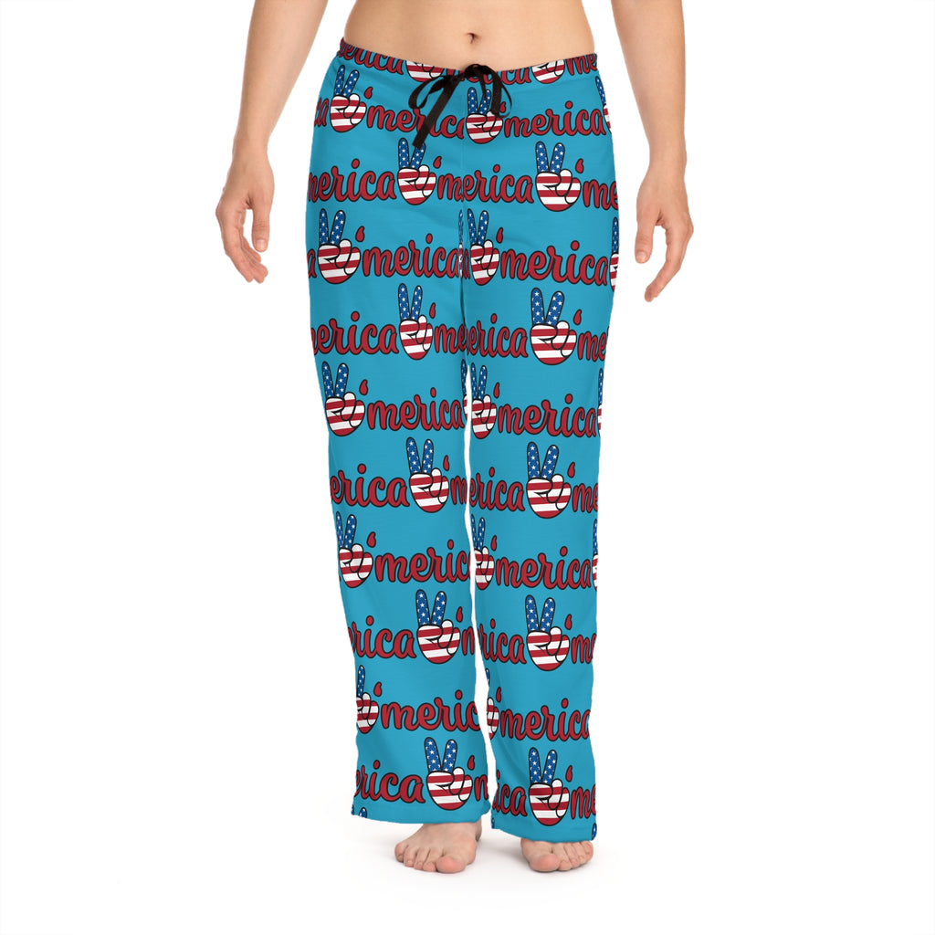 Patriotic Women's Pajama Pants, Cozy Sleepwear, 4th of July Gift, Summer Loungewear, America Pride Pants, Fun PJs