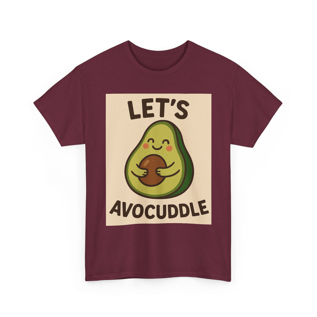Let's Avocuddle Unisex Heavy Cotton Tee | Fun Avocado Shirt, Gift for Food Lovers, Casual Wear, Cute Carbon Neutral T-Shirt