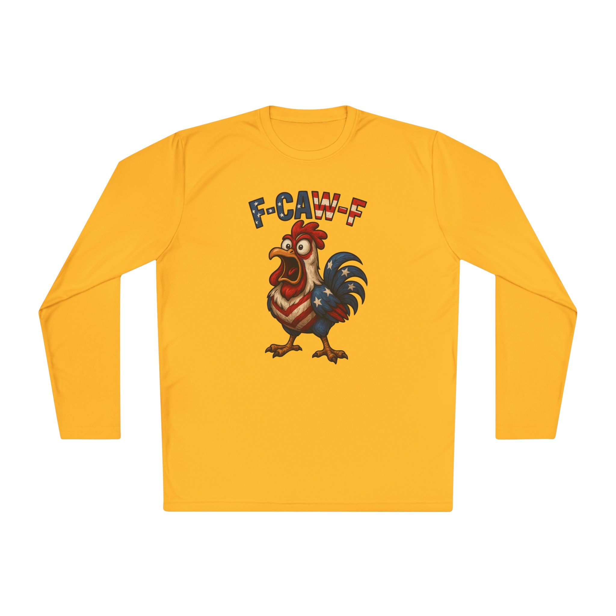 F-Caw-F Rooster Unisex Long Sleeve Tee - Patriotic Fun Wear